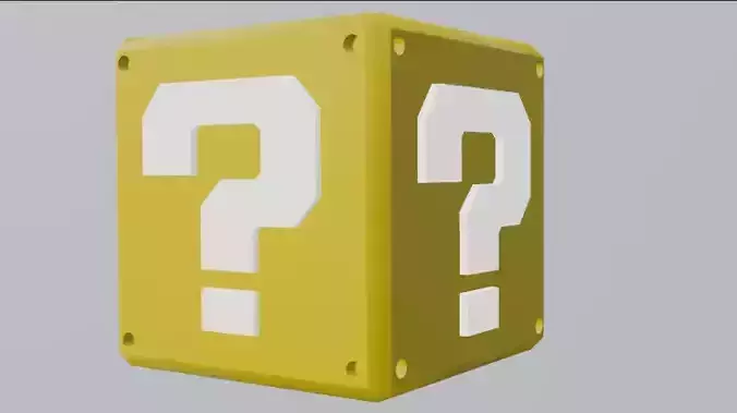 Super Mario Bros Question Block 3D print model