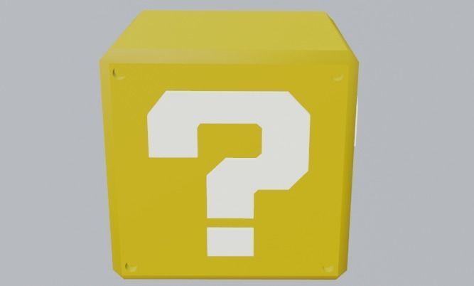 Super Mario Bros Question Block 3D print model_4