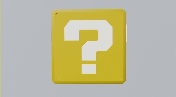 Super Mario Bros Question Block 3D print model_2