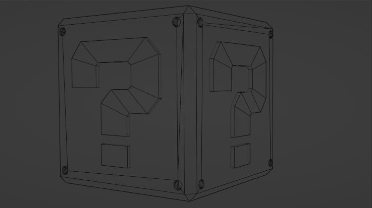 Super Mario Bros Question Block 3D print model_1