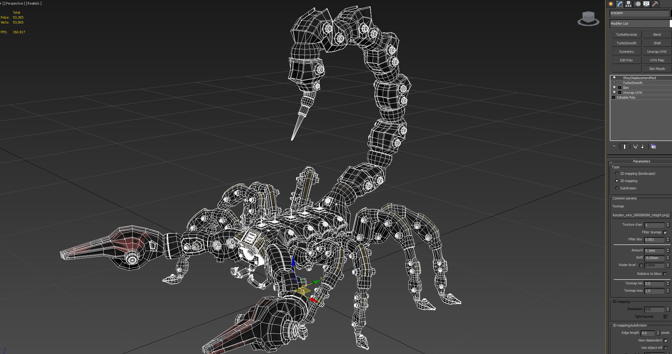 Scorpion Robot Low-poly 3D model_35