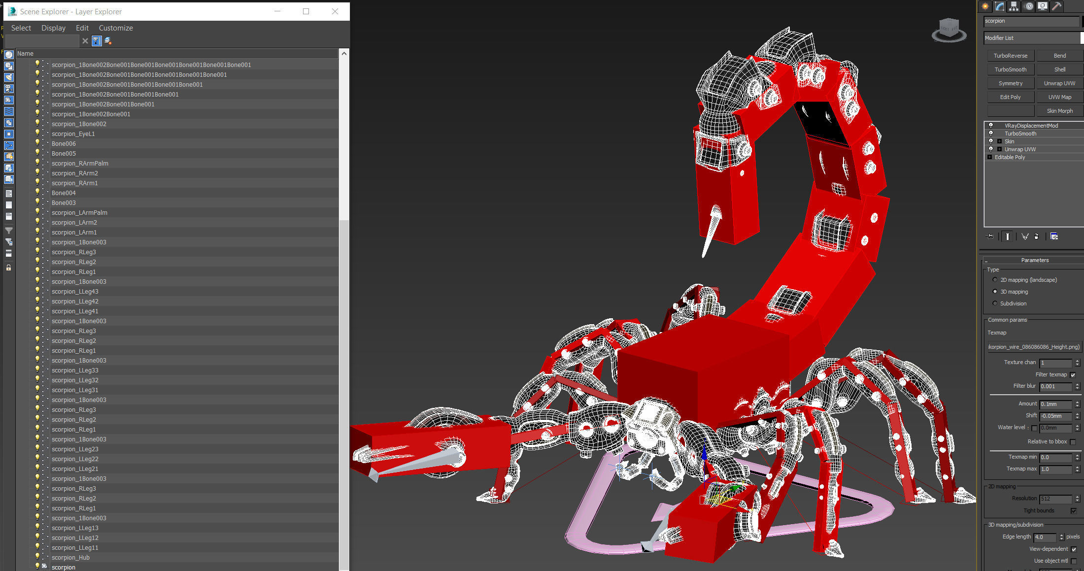 Scorpion Robot Low-poly 3D model_32