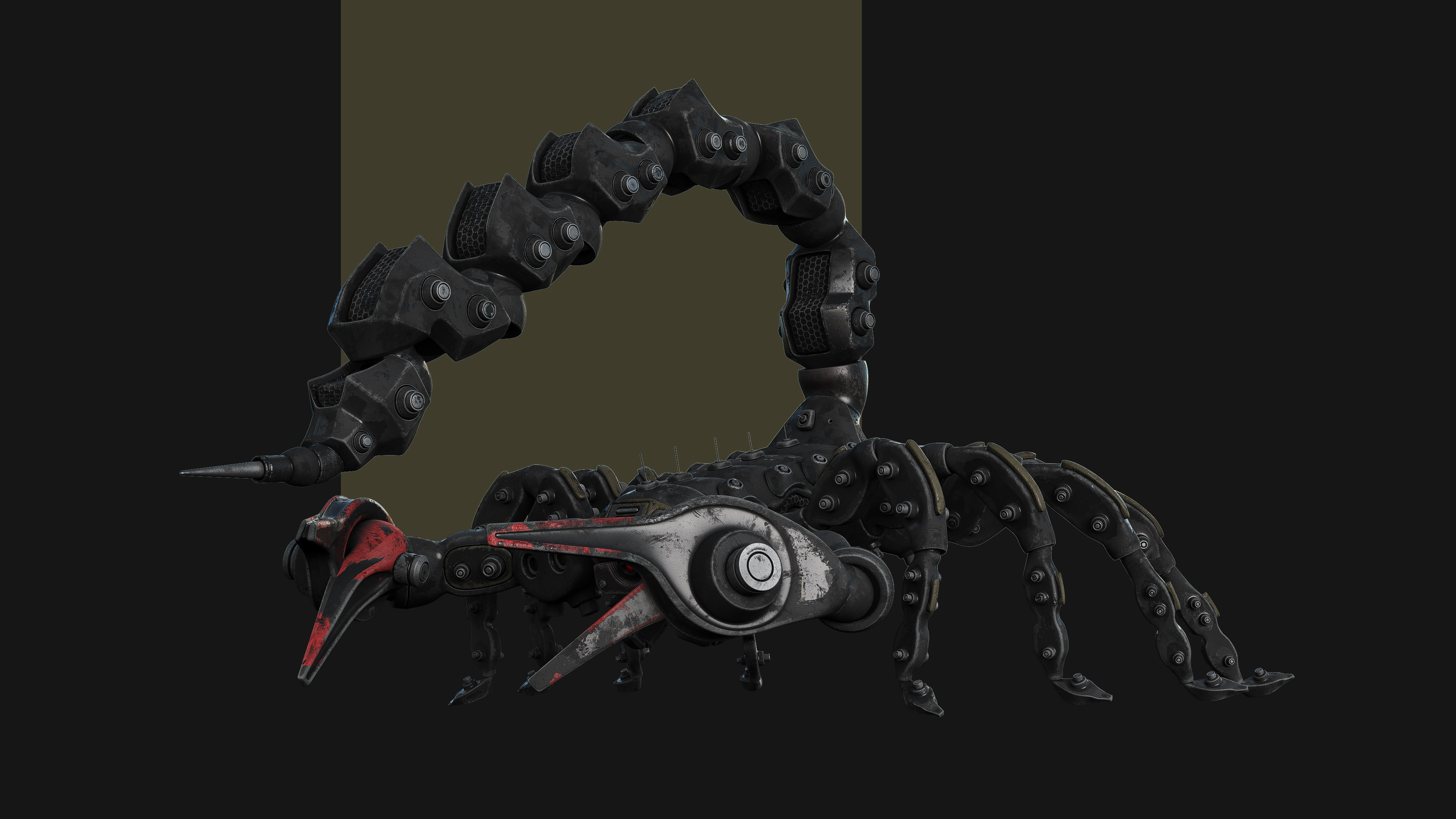 Scorpion Robot Low-poly 3D model_15