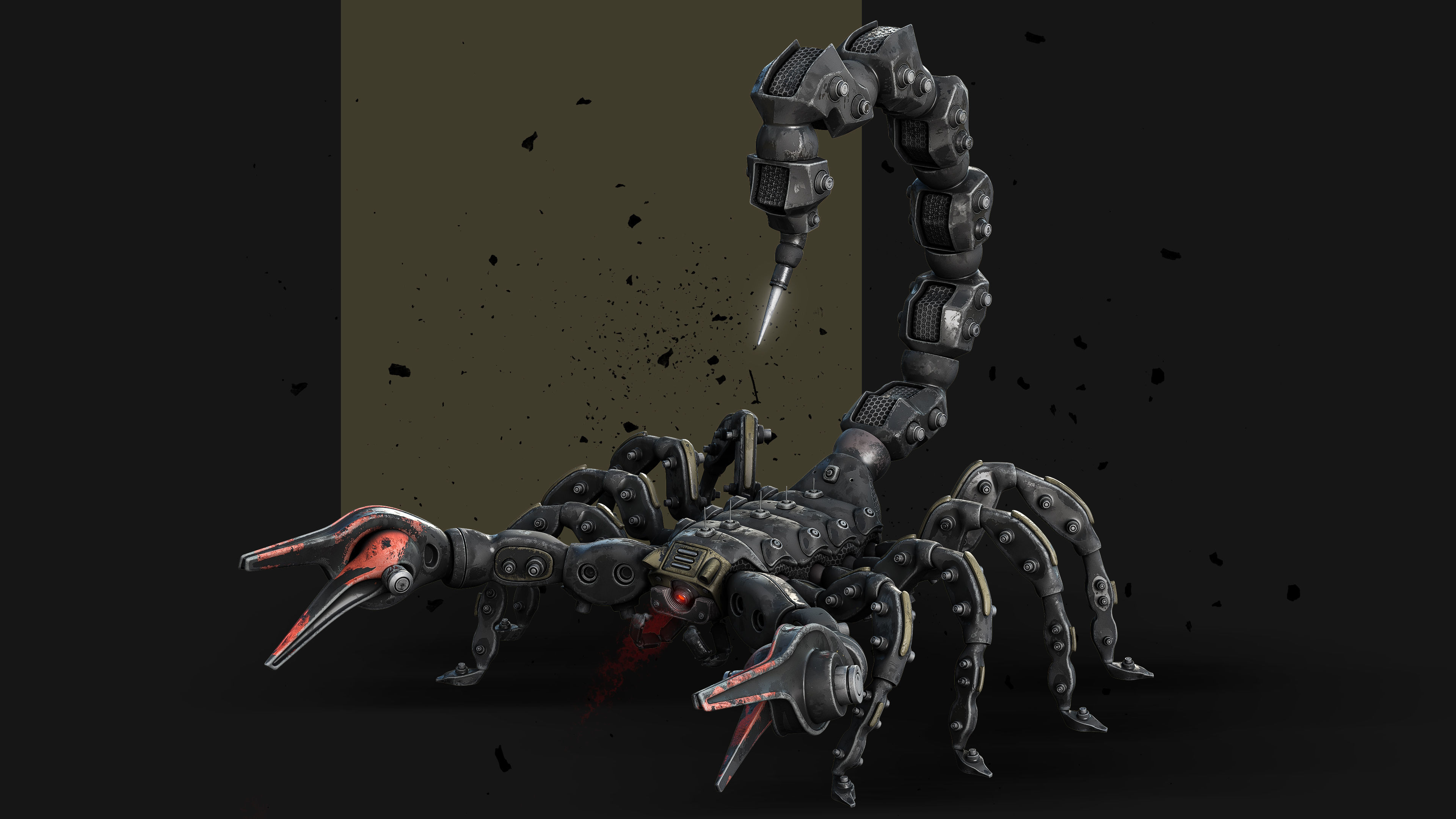 Scorpion Robot Low-poly 3D model_3