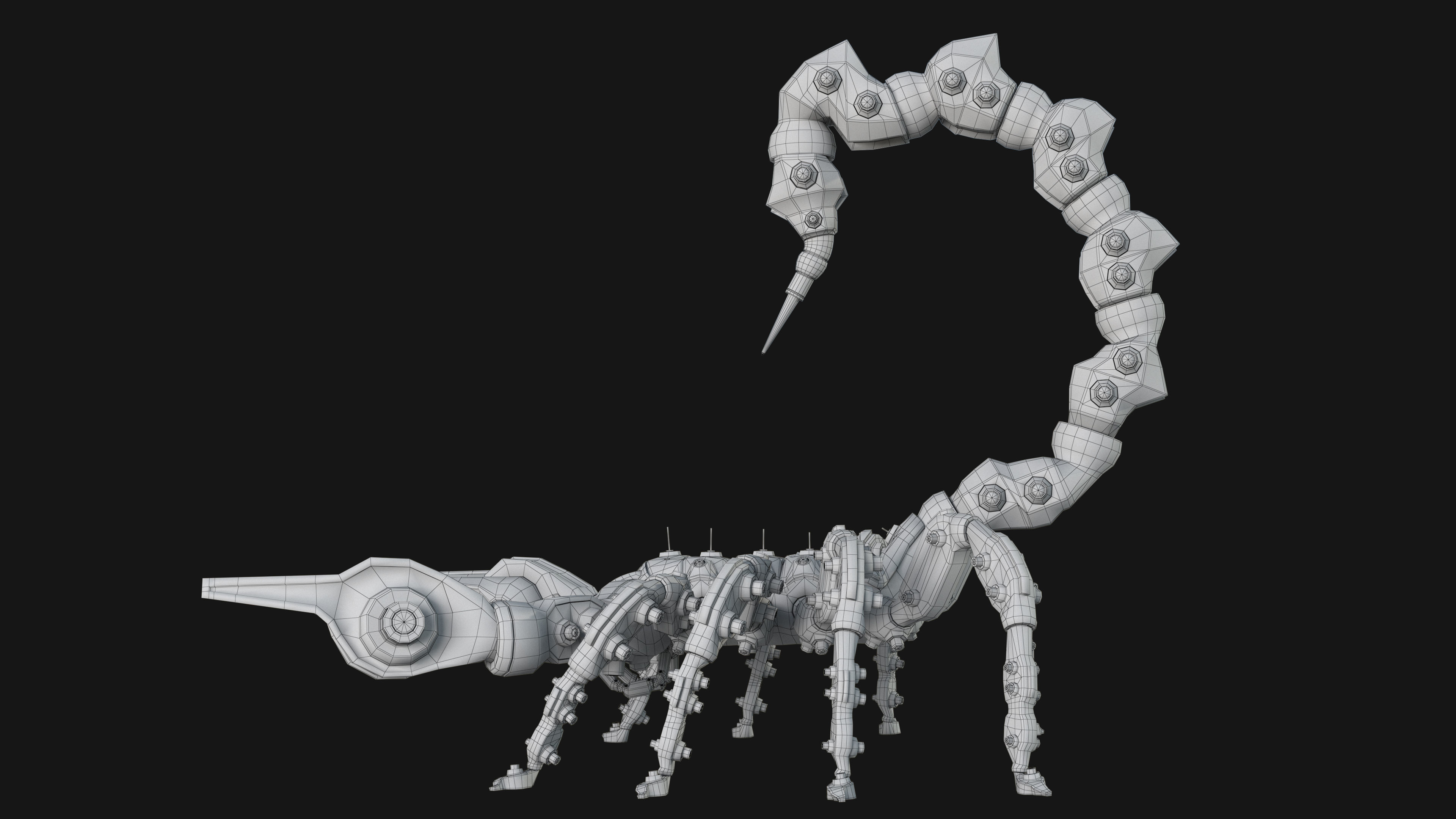 Scorpion Robot Low-poly 3D model_26