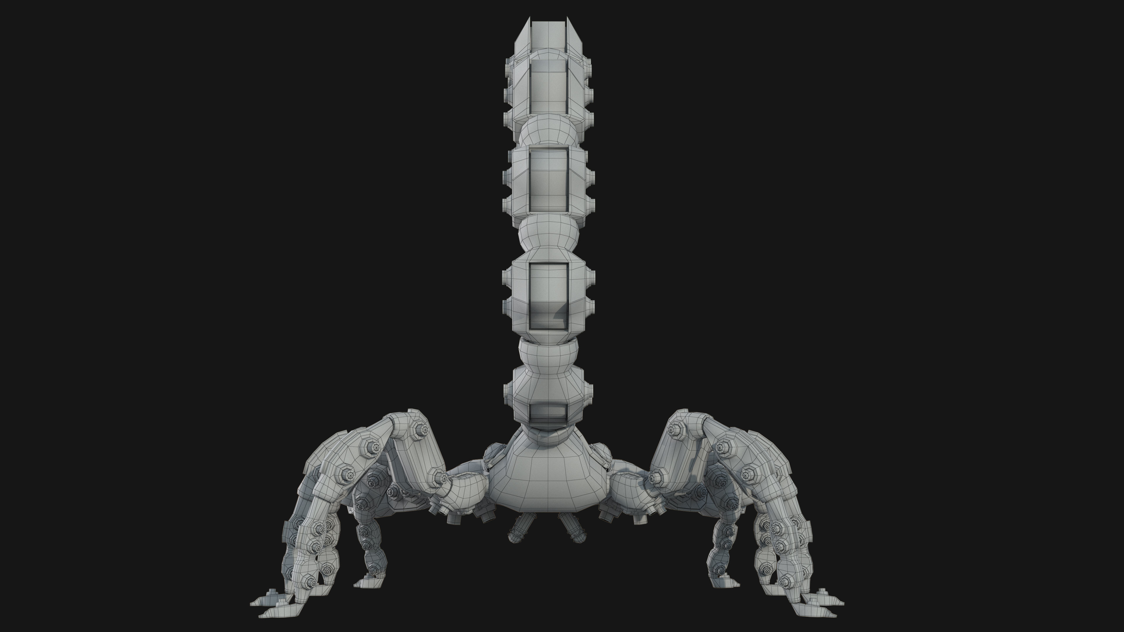 Scorpion Robot Low-poly 3D model_28