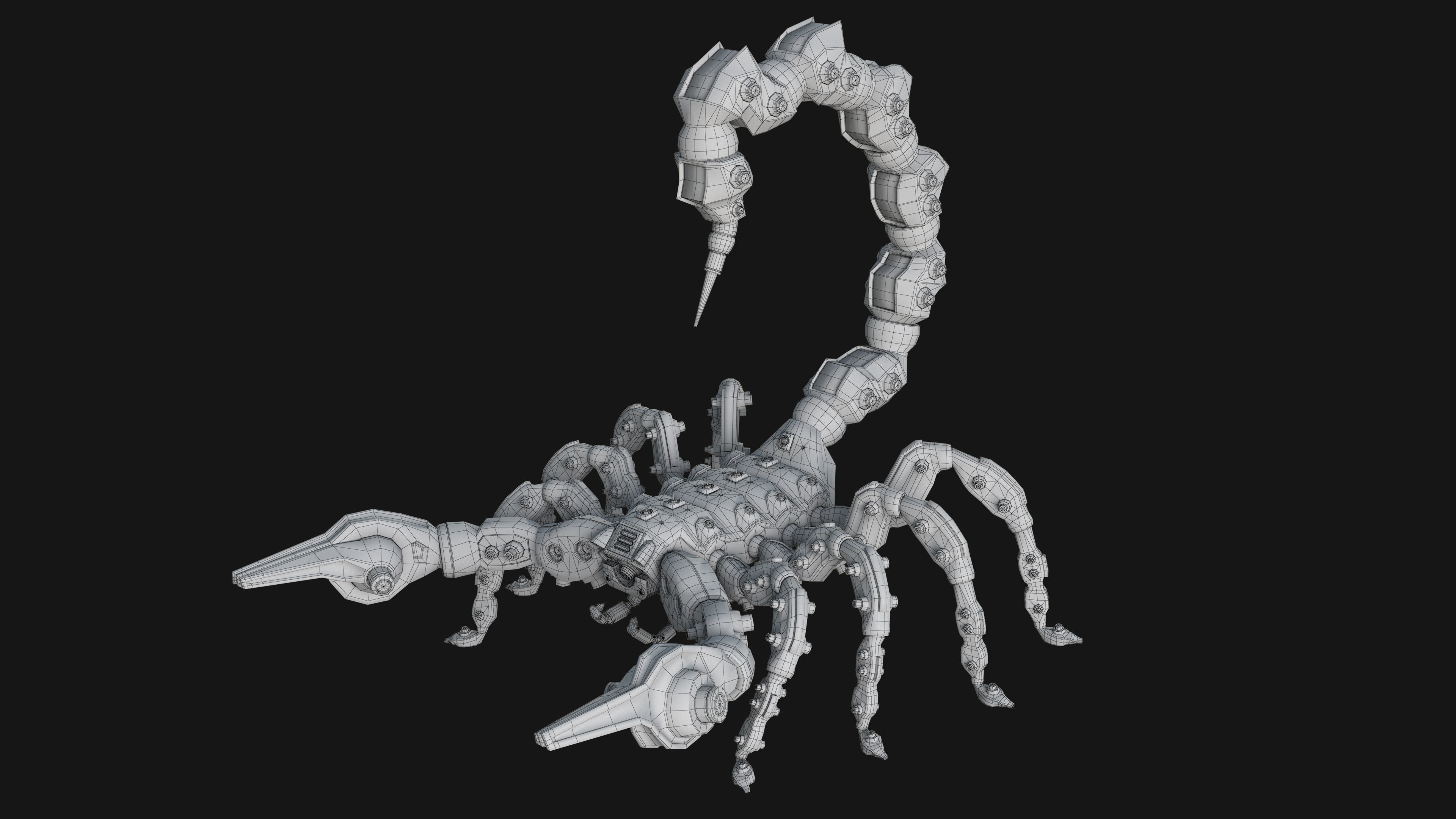 Scorpion Robot Low-poly 3D model_27