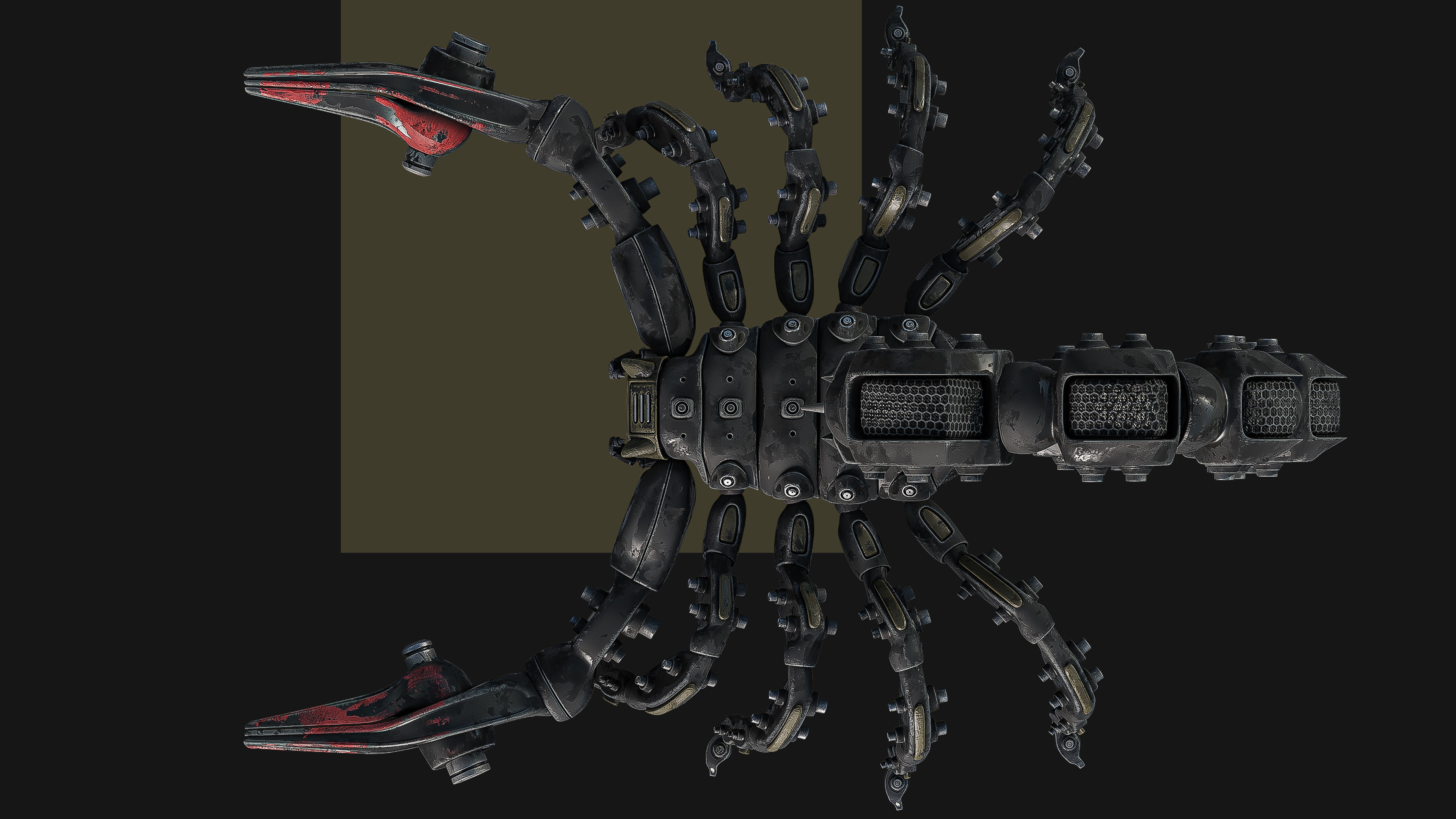 Scorpion Robot Low-poly 3D model_5