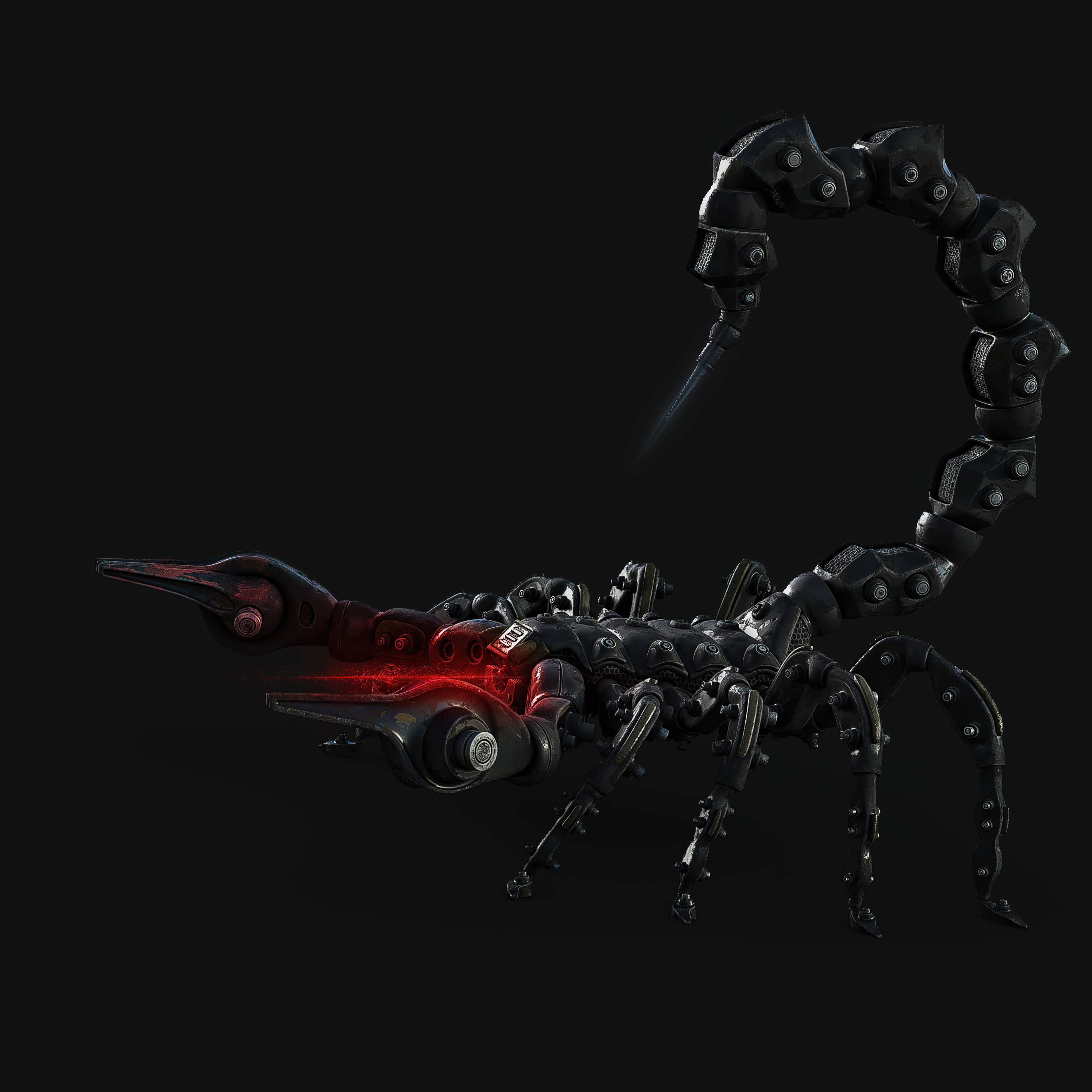 Scorpion Robot Low-poly 3D model_4