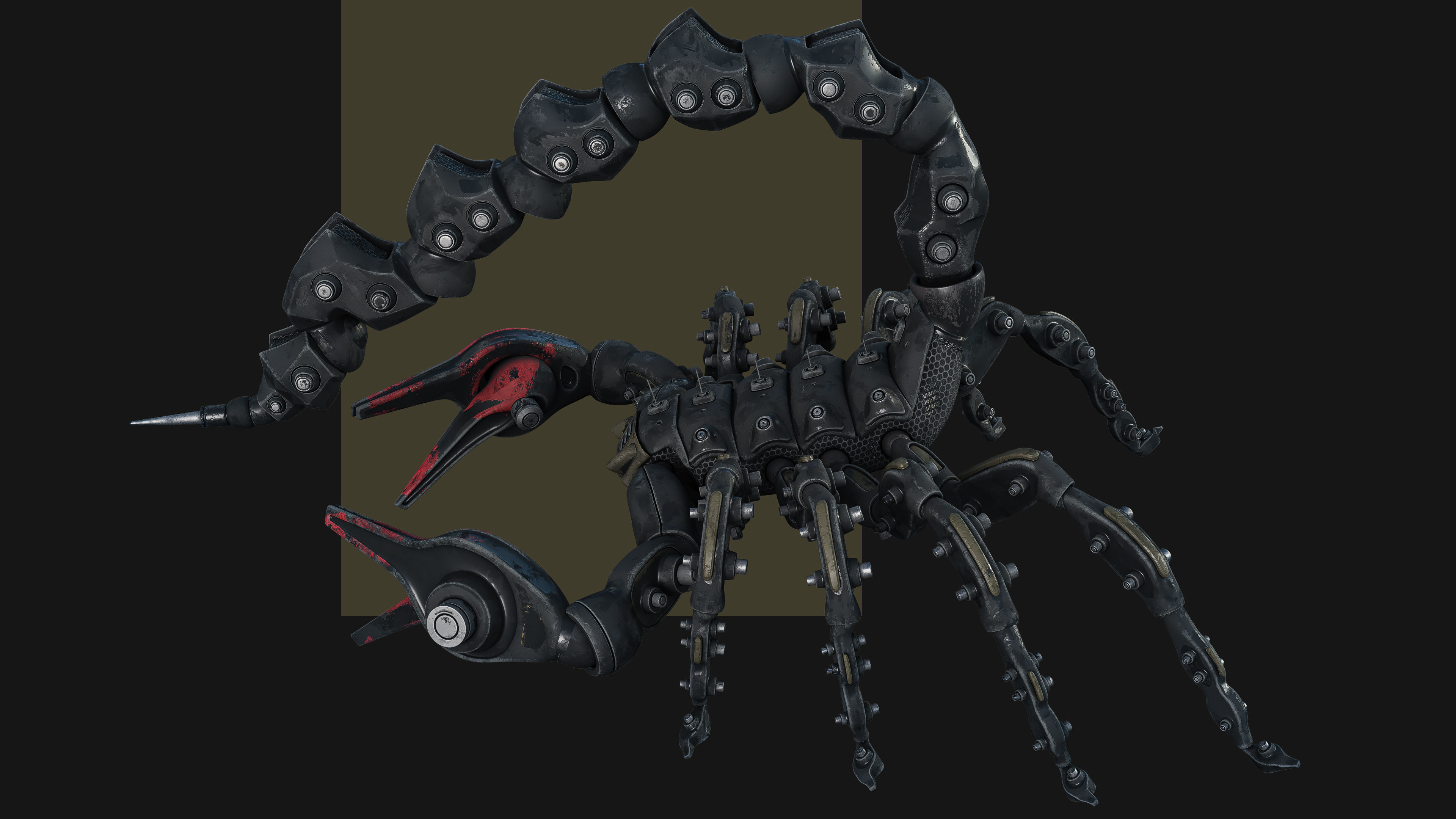 Scorpion Robot Low-poly 3D model_16