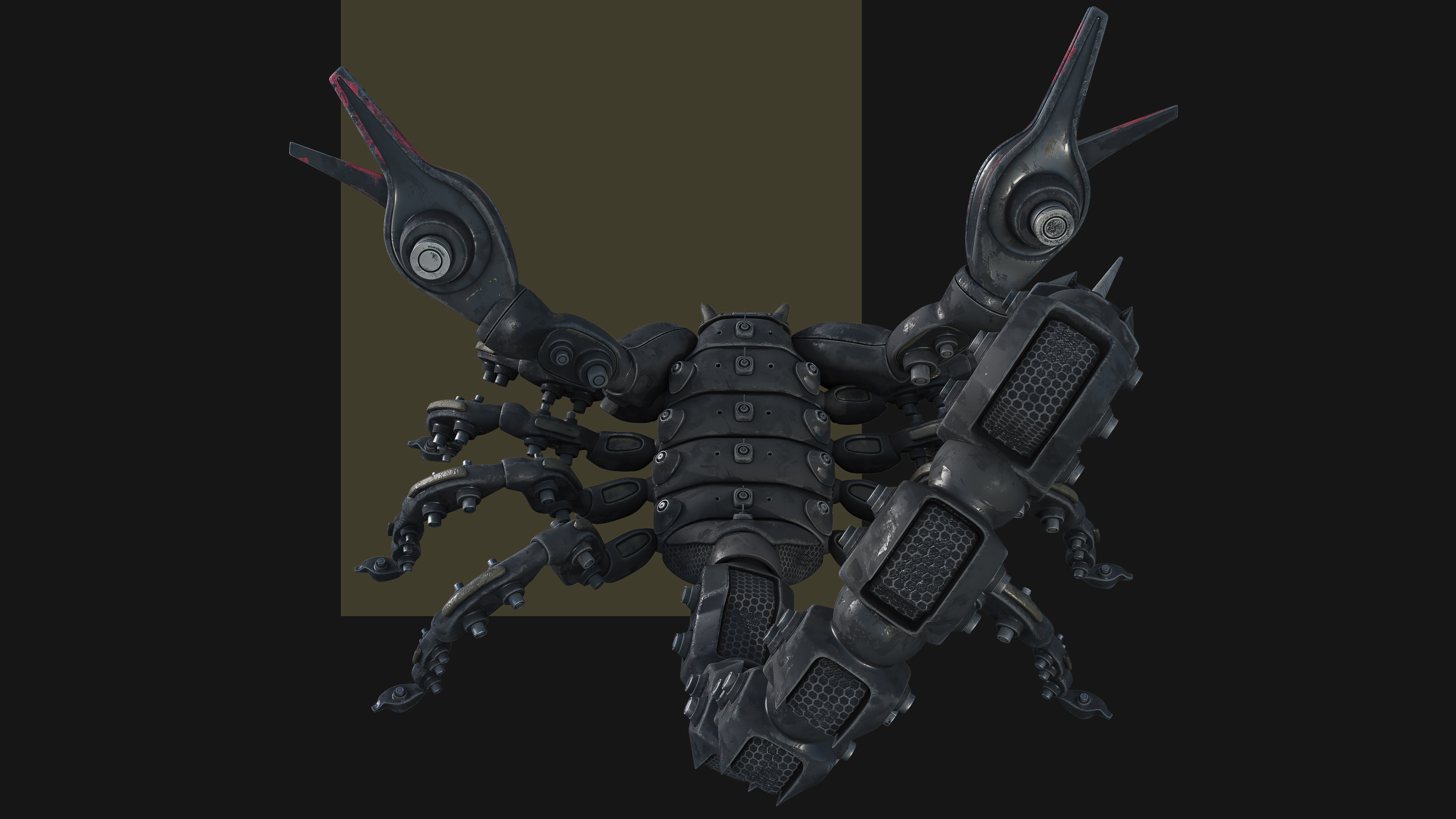 Scorpion Robot Low-poly 3D model_17
