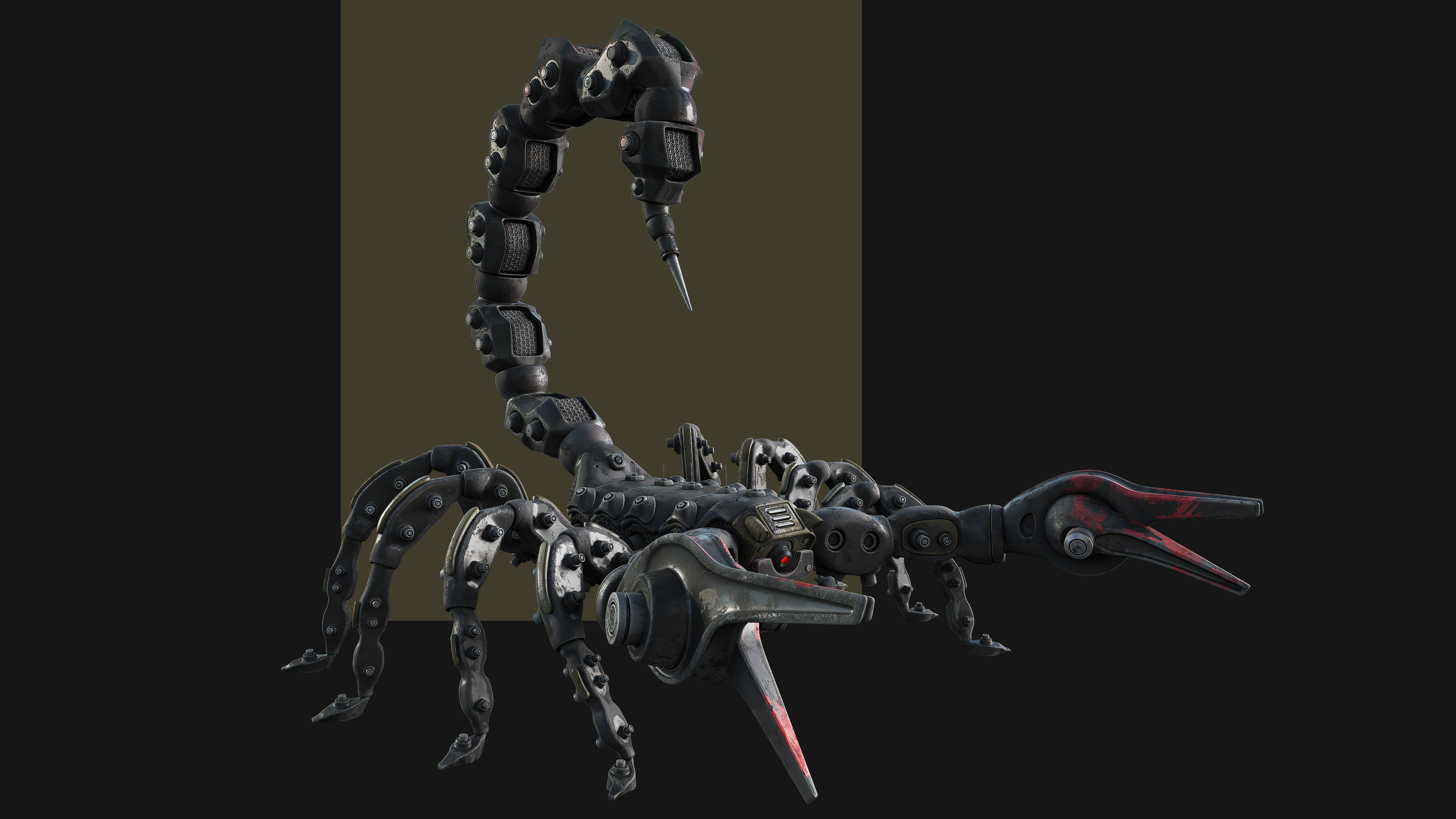Scorpion Robot Low-poly 3D model_13