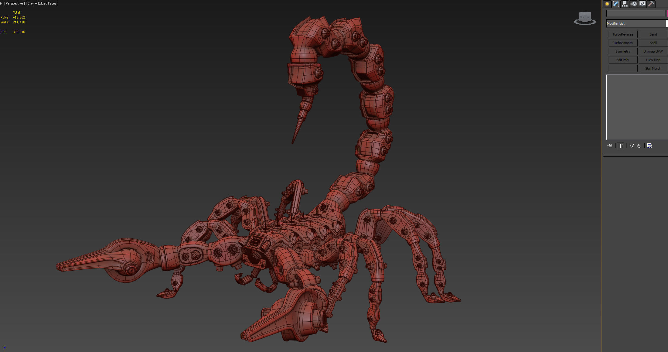 Scorpion Robot Low-poly 3D model_37