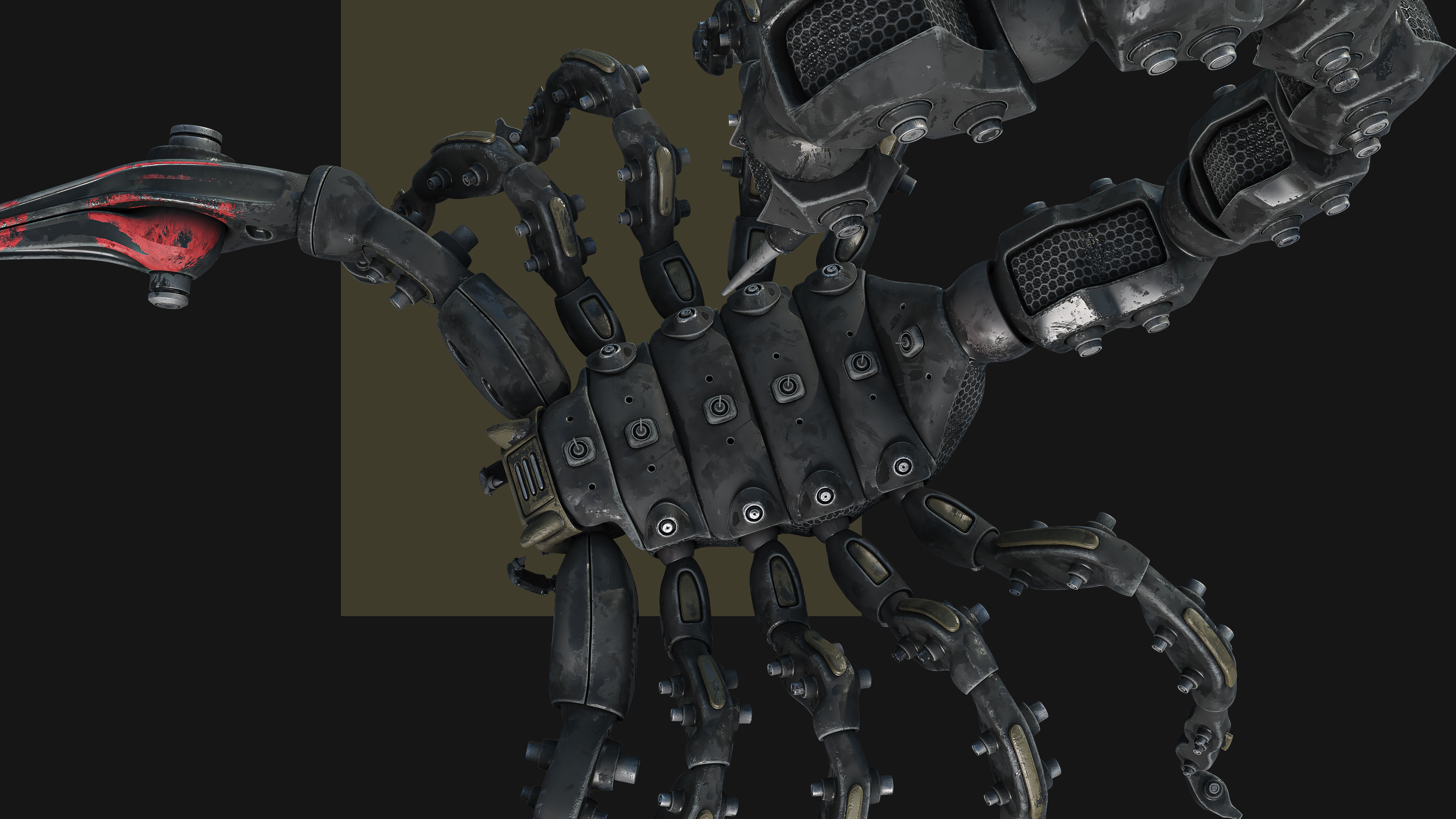 Scorpion Robot Low-poly 3D model_20