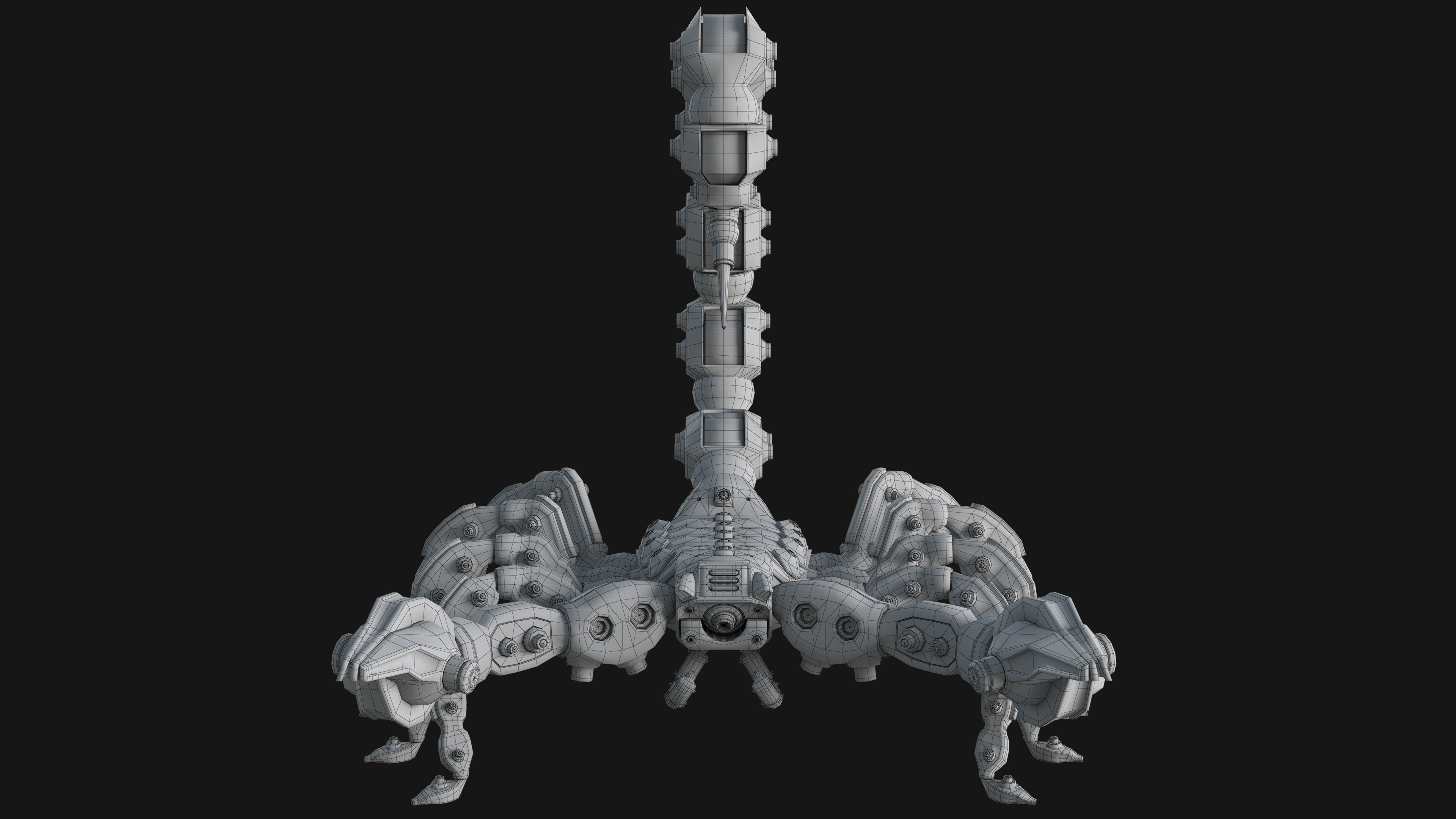 Scorpion Robot Low-poly 3D model_30