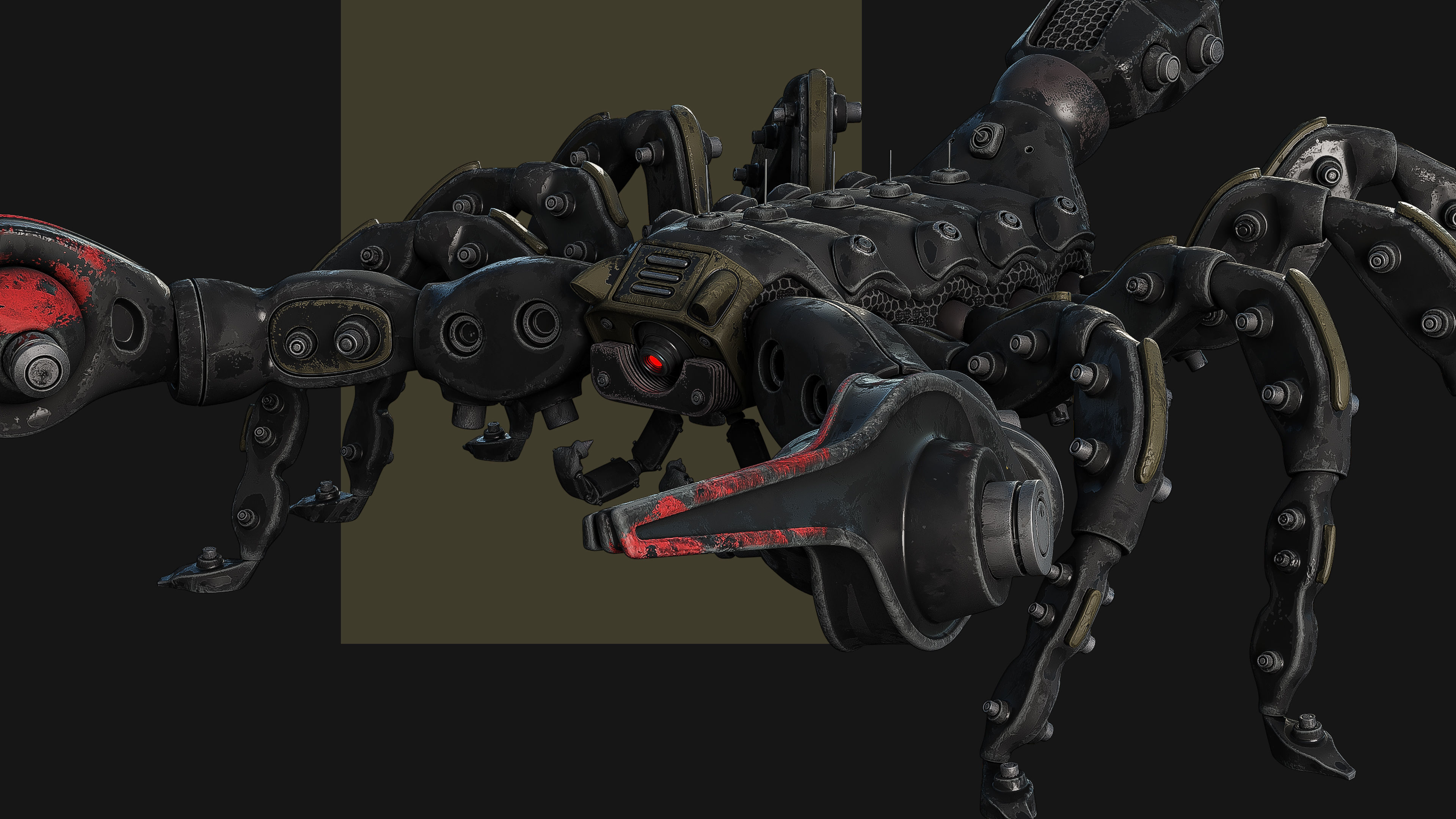 Scorpion Robot Low-poly 3D model_6