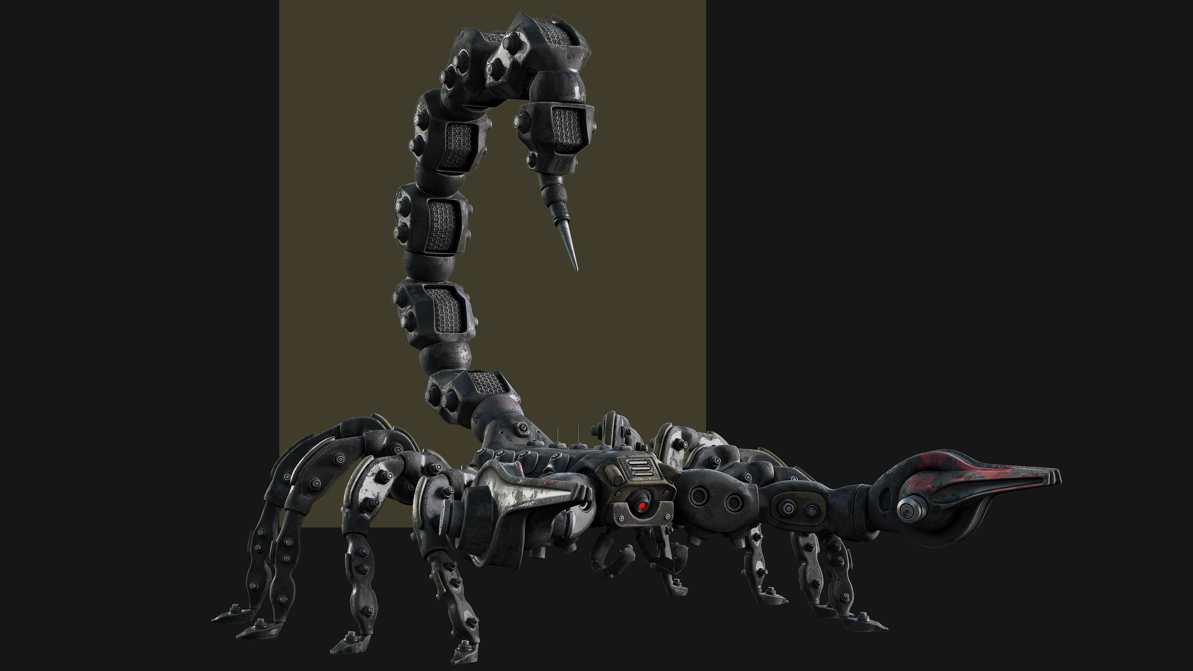 Scorpion Robot Low-poly 3D model_8