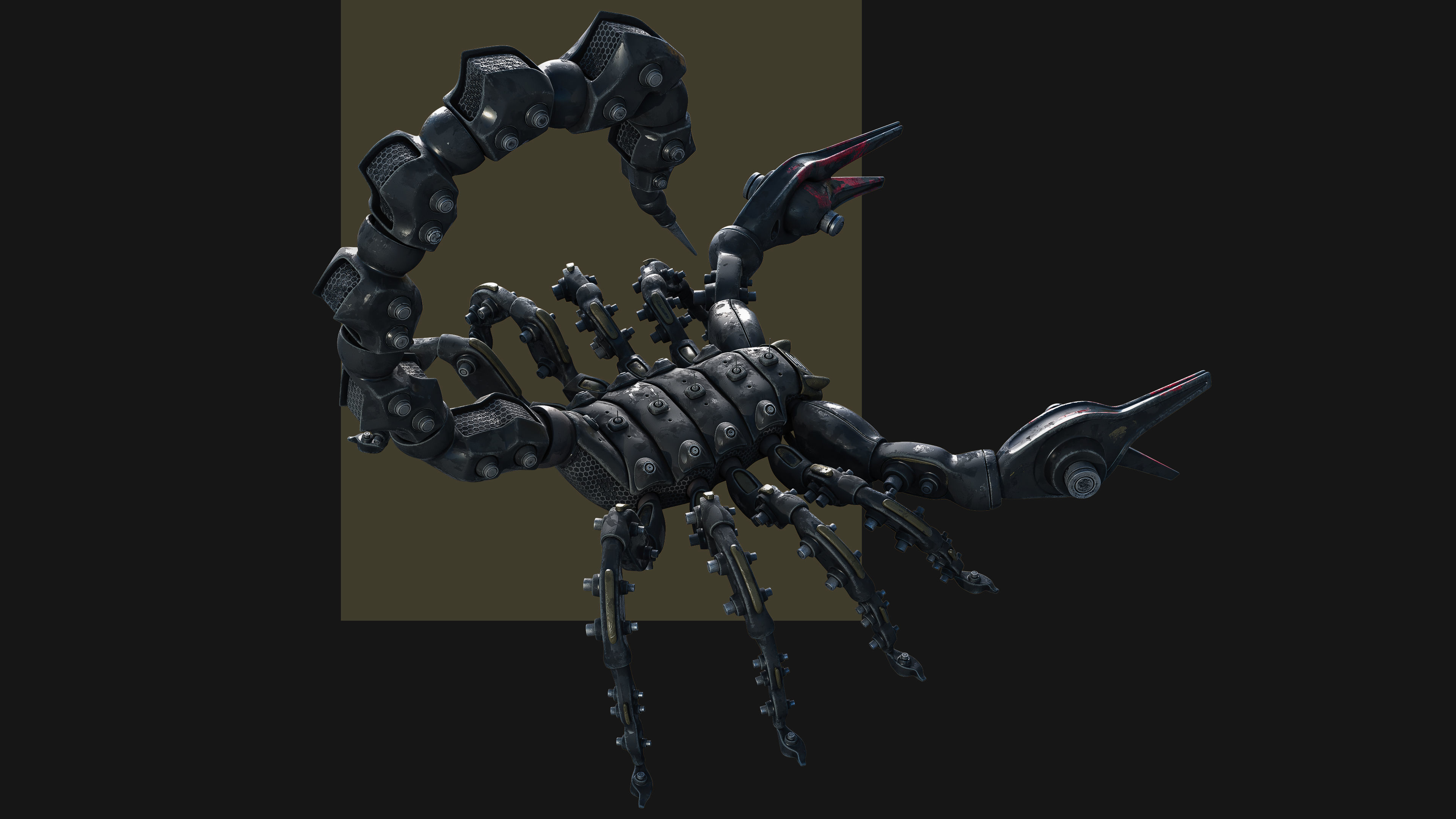 Scorpion Robot Low-poly 3D model_11