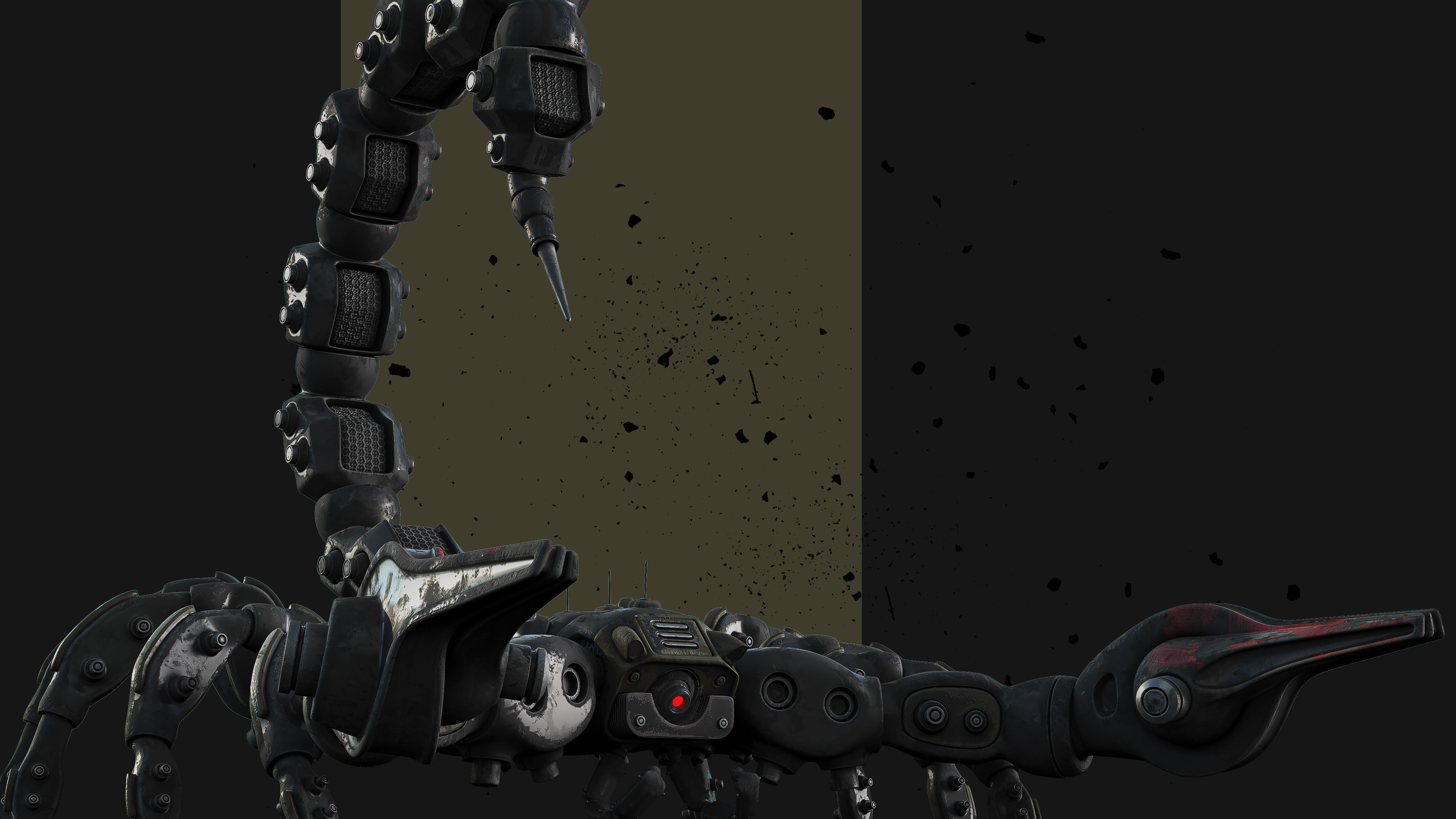 Scorpion Robot Low-poly 3D model_21