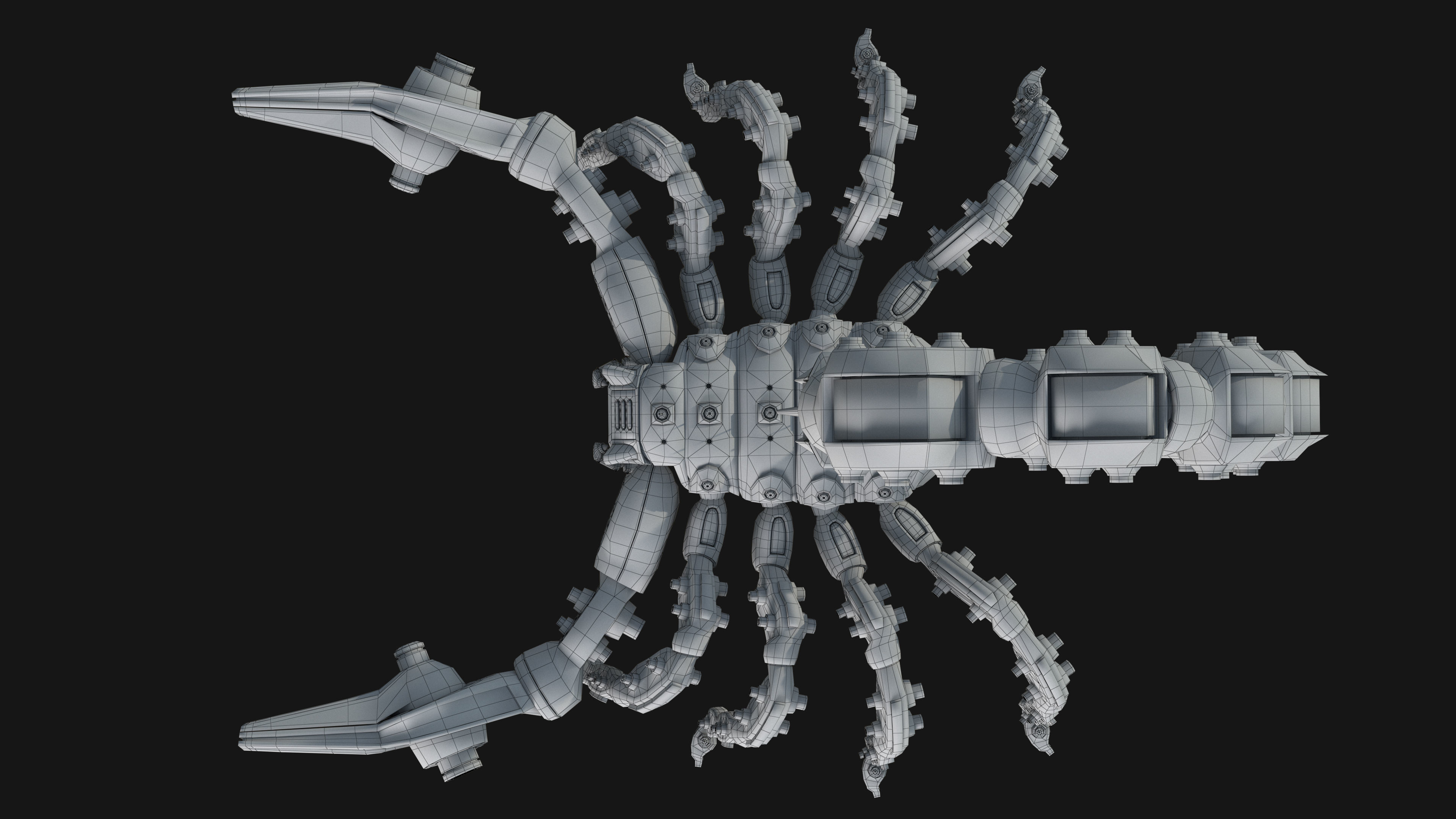 Scorpion Robot Low-poly 3D model_29