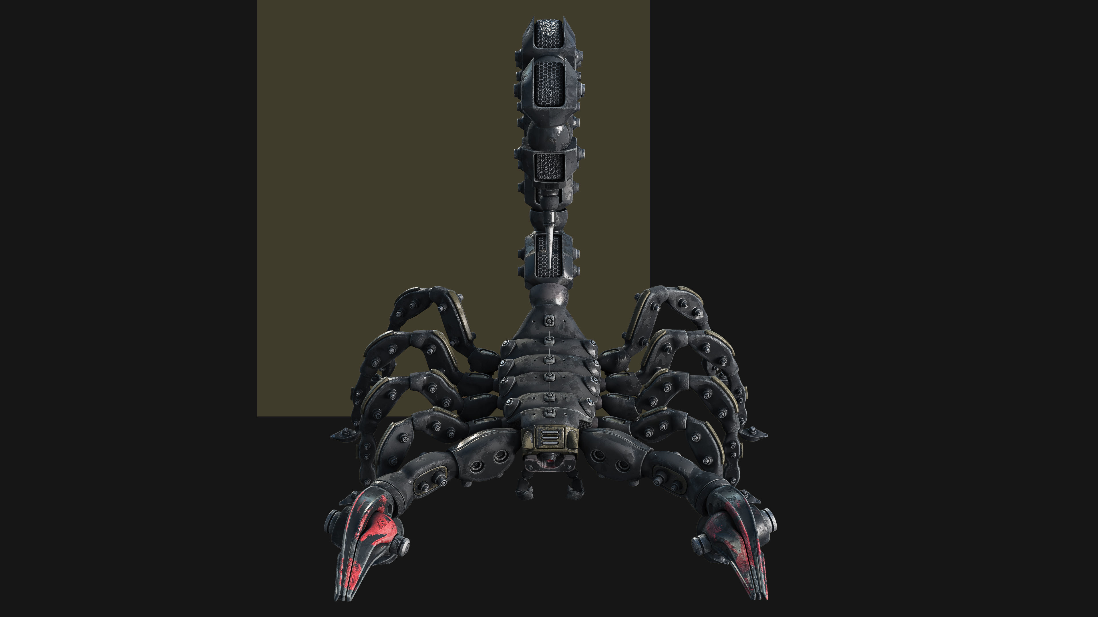 Scorpion Robot Low-poly 3D model_14
