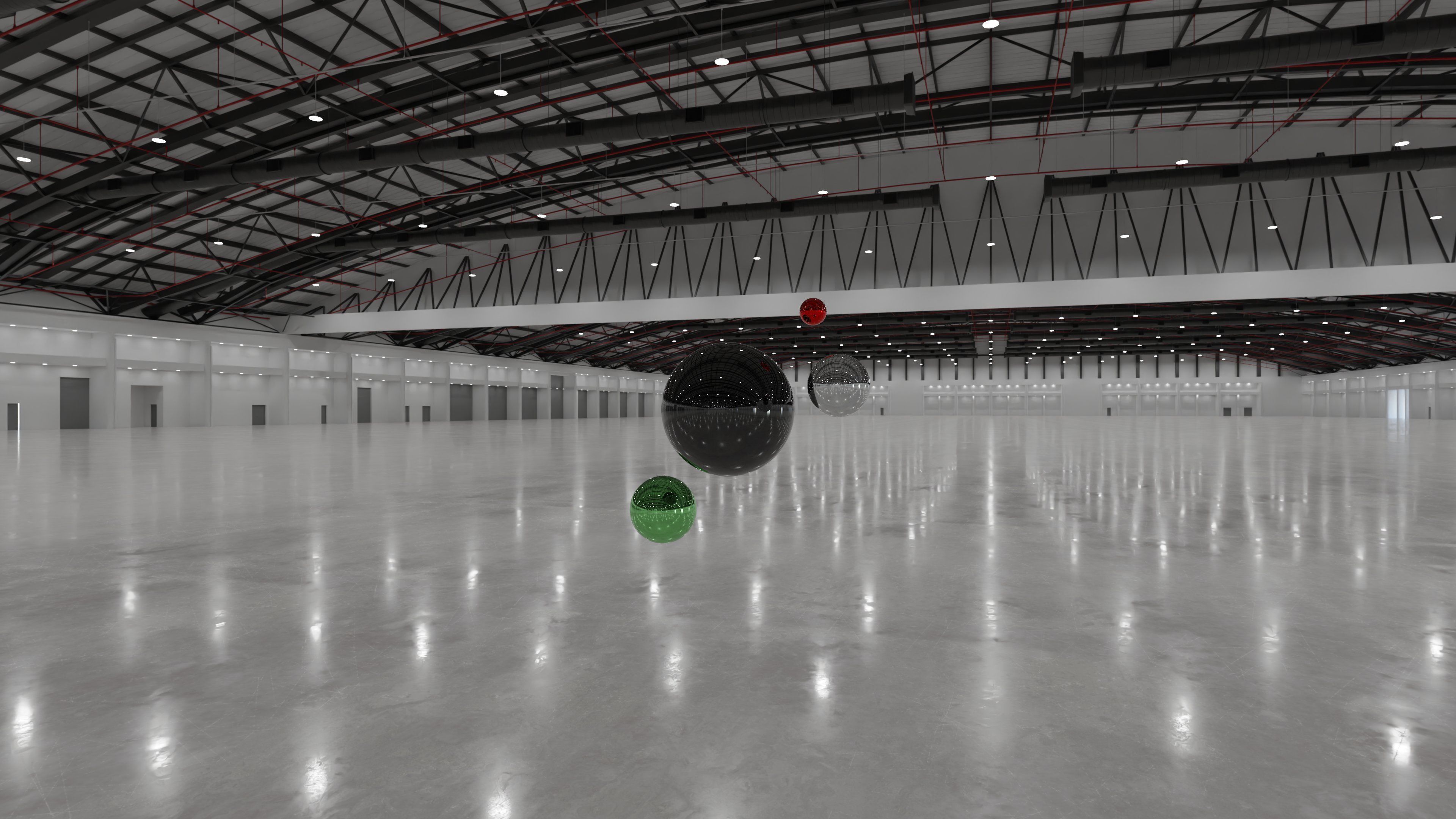 Texture HDRI - Exhibition Hall Interior 8 - 16384x8192 VR / AR / low ...