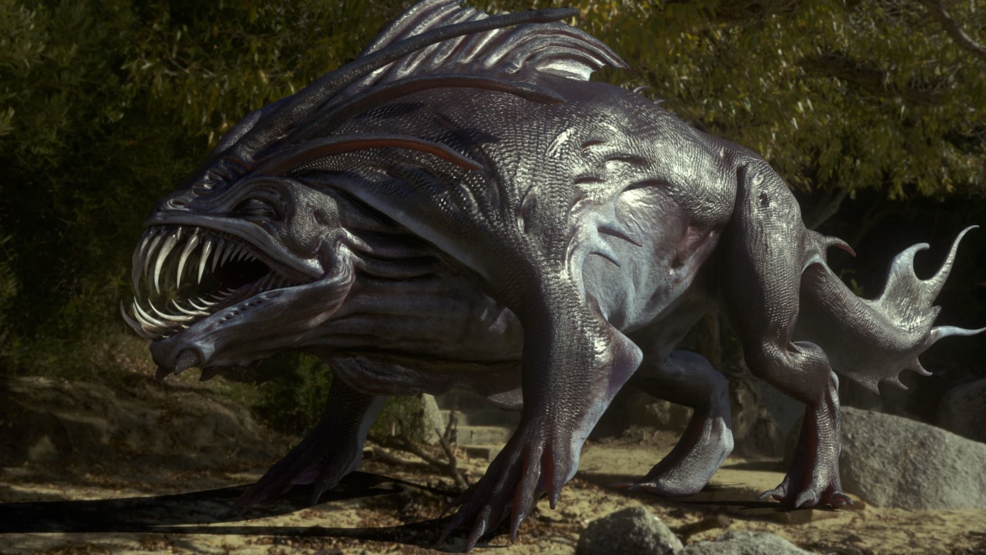 Mutant Fish Sea Creature Model 3D model_2