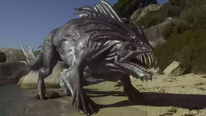 Mutant Fish Sea Creature Model