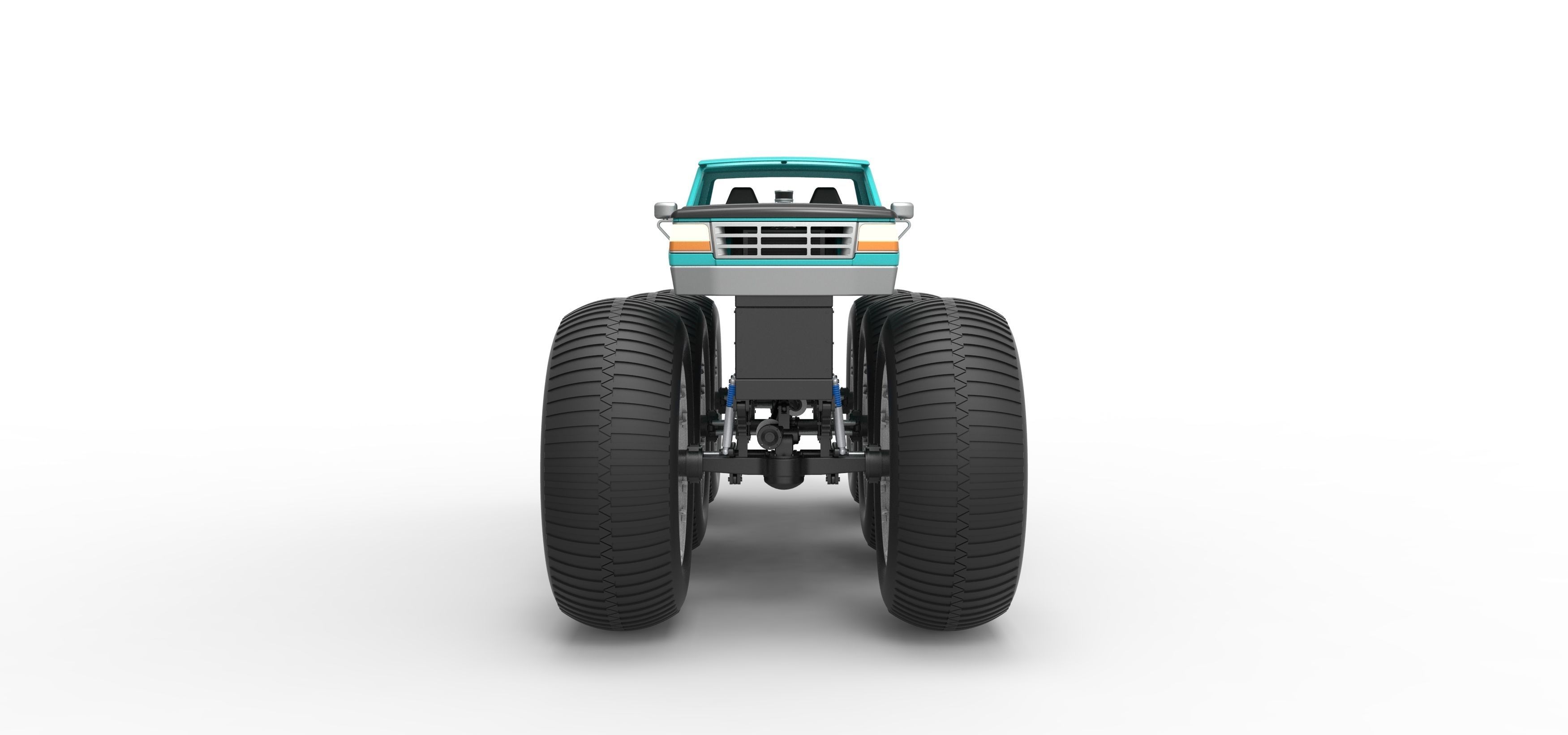 Monster Truck 6x6 concept Version 3 Scale 1 to 25 3D print model_7