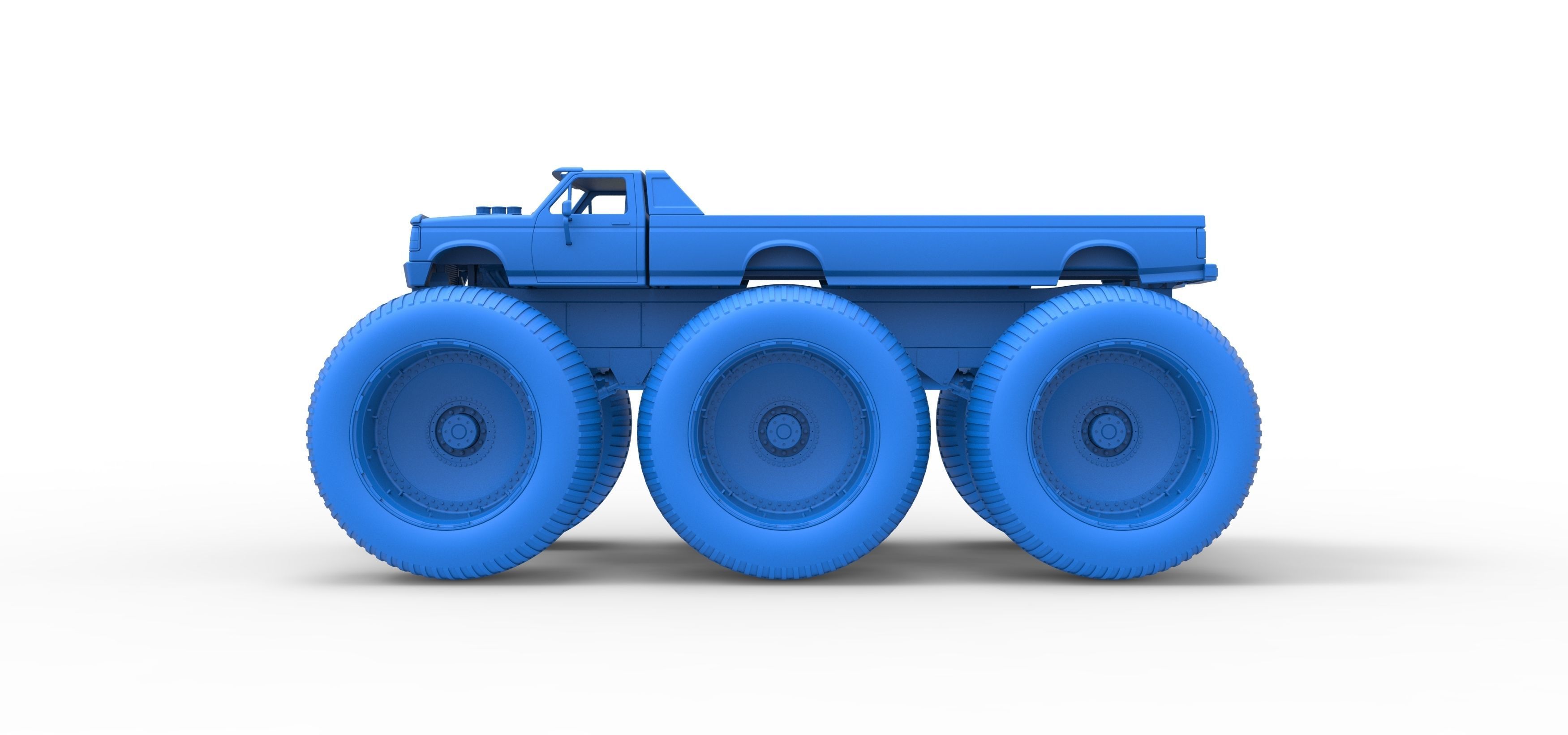 Monster Truck 6x6 concept Version 3 Scale 1 to 25 3D print model_26