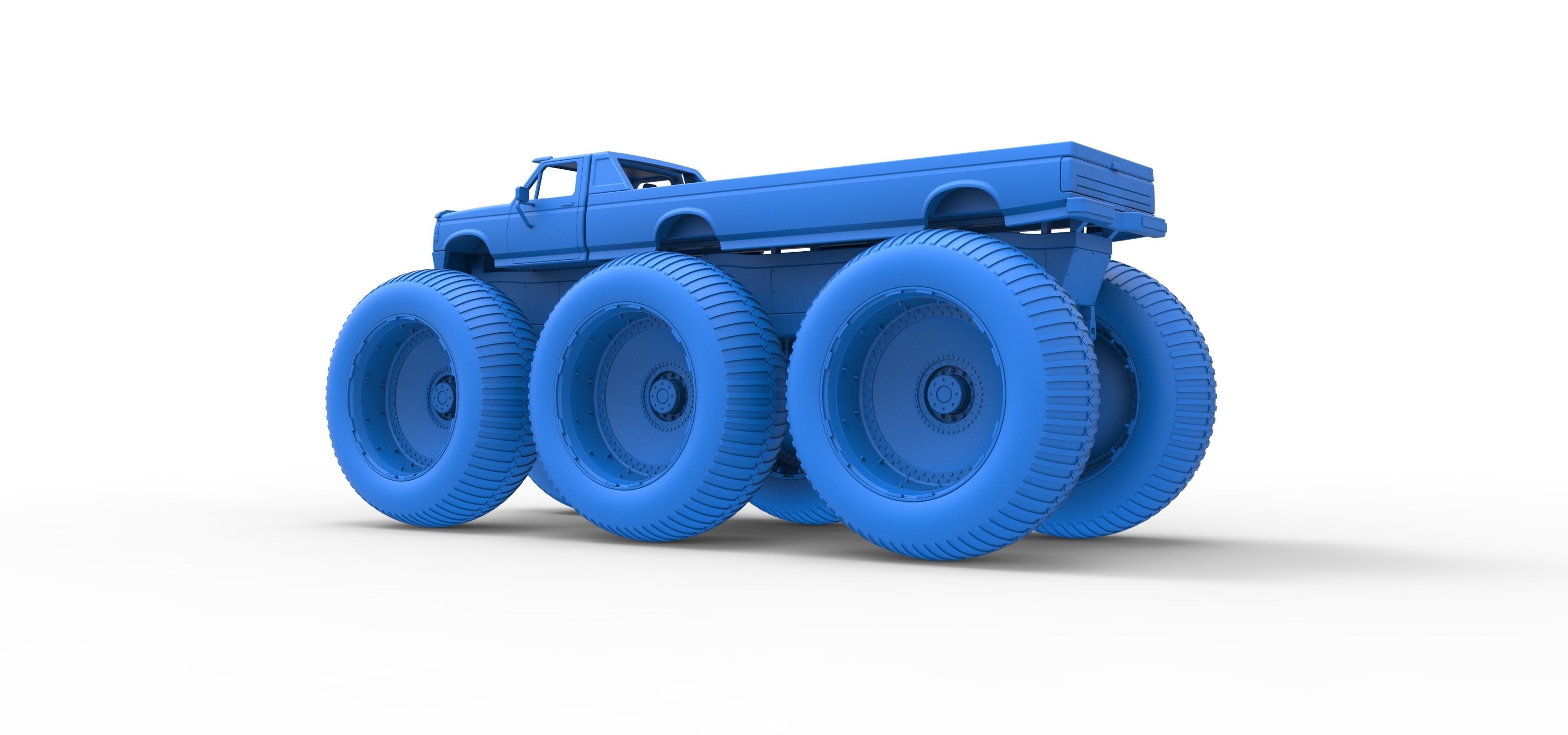 Monster Truck 6x6 concept Version 3 Scale 1 to 25 3D print model_30
