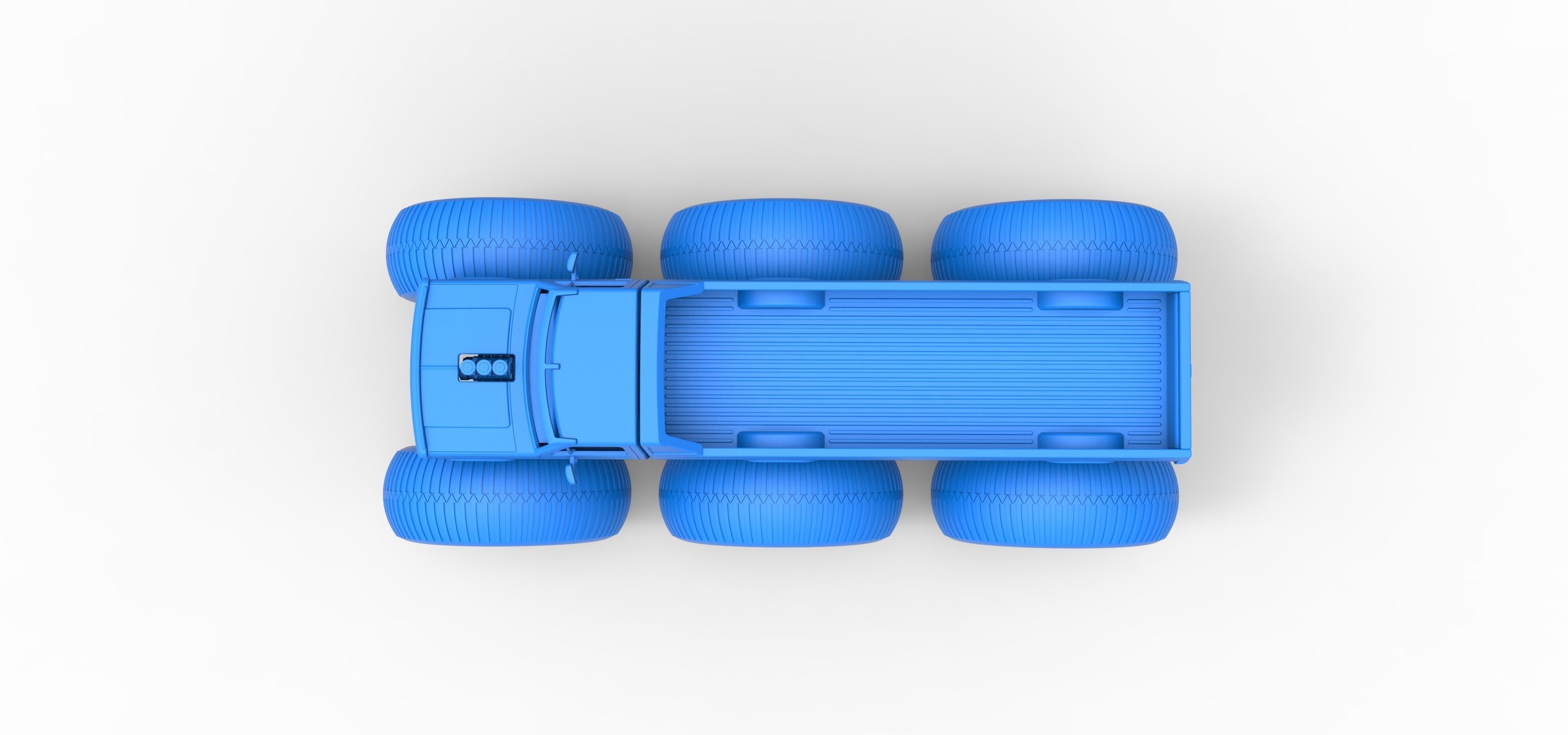 Monster Truck 6x6 concept Version 3 Scale 1 to 25 3D print model_28