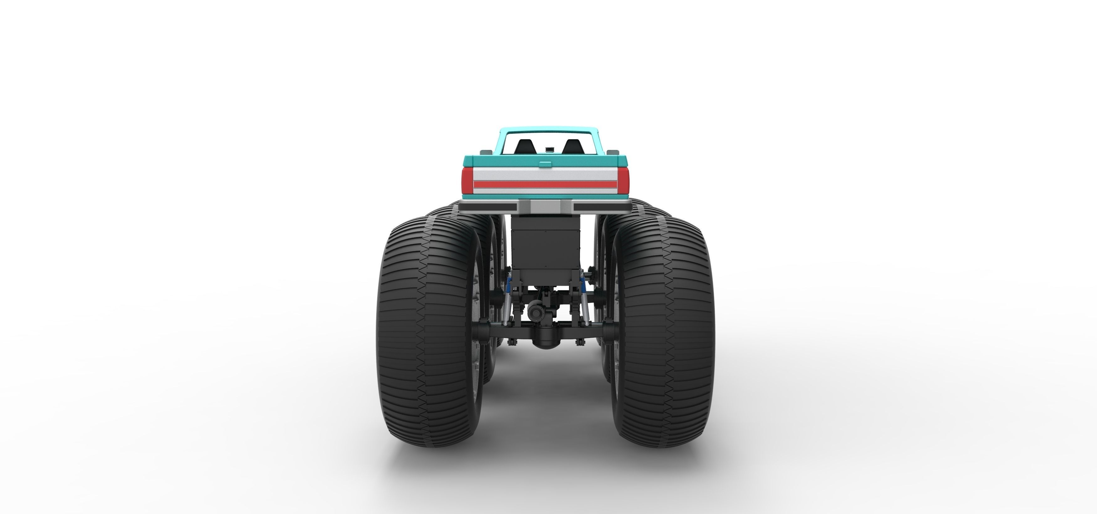 Monster Truck 6x6 concept Version 3 Scale 1 to 25 3D print model_16