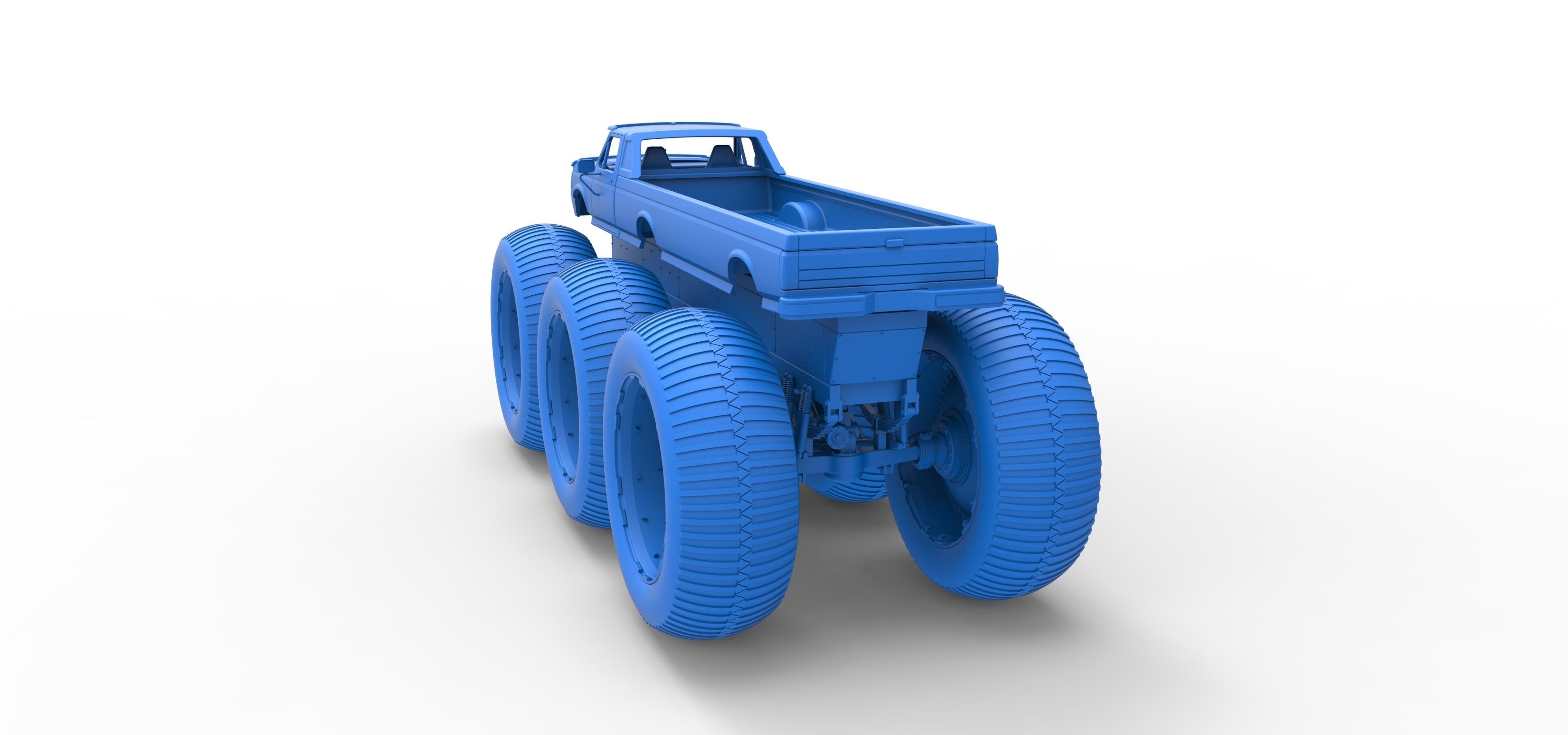 Monster Truck 6x6 concept Version 3 Scale 1 to 25 3D print model_31
