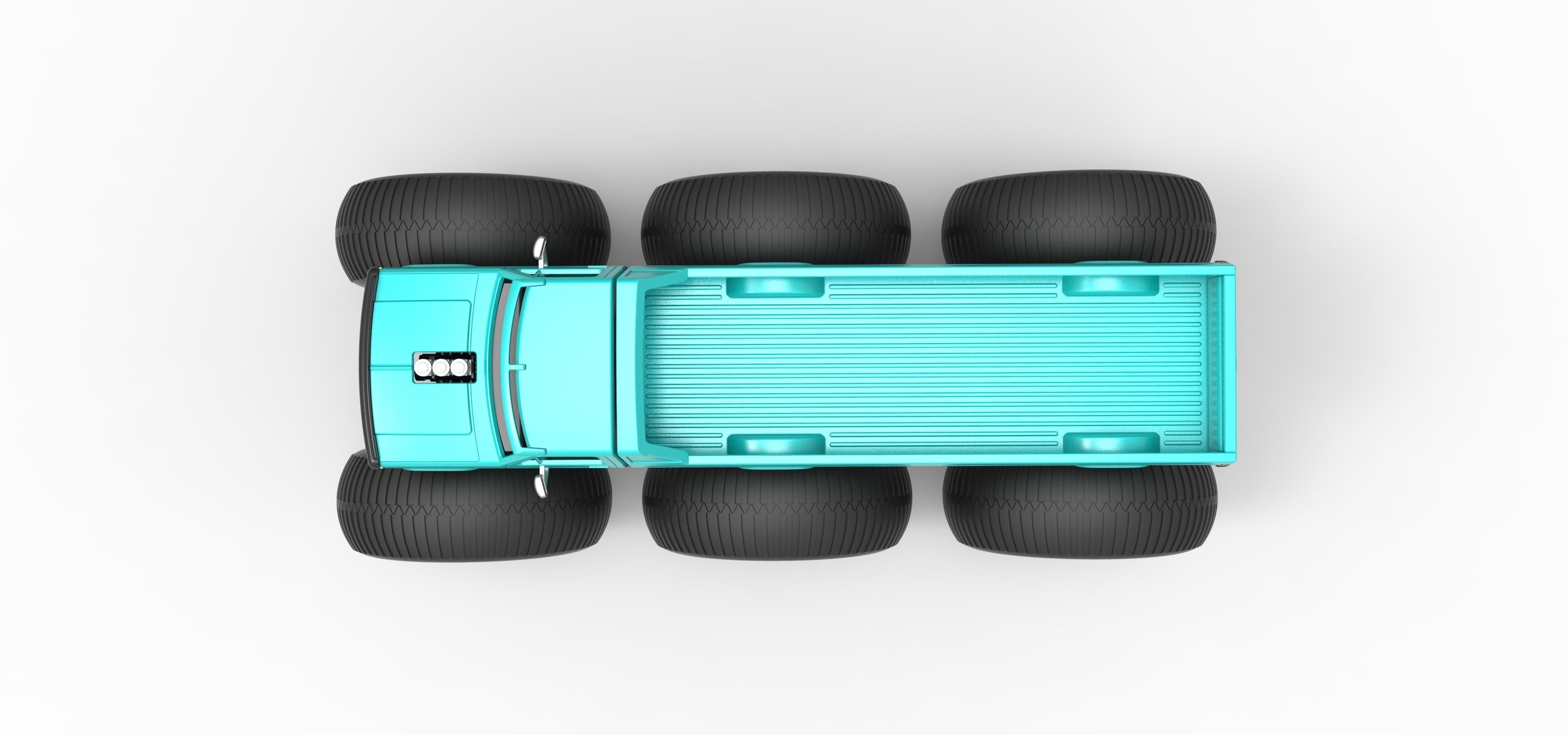 Monster Truck 6x6 concept Version 3 Scale 1 to 25 3D print model_11