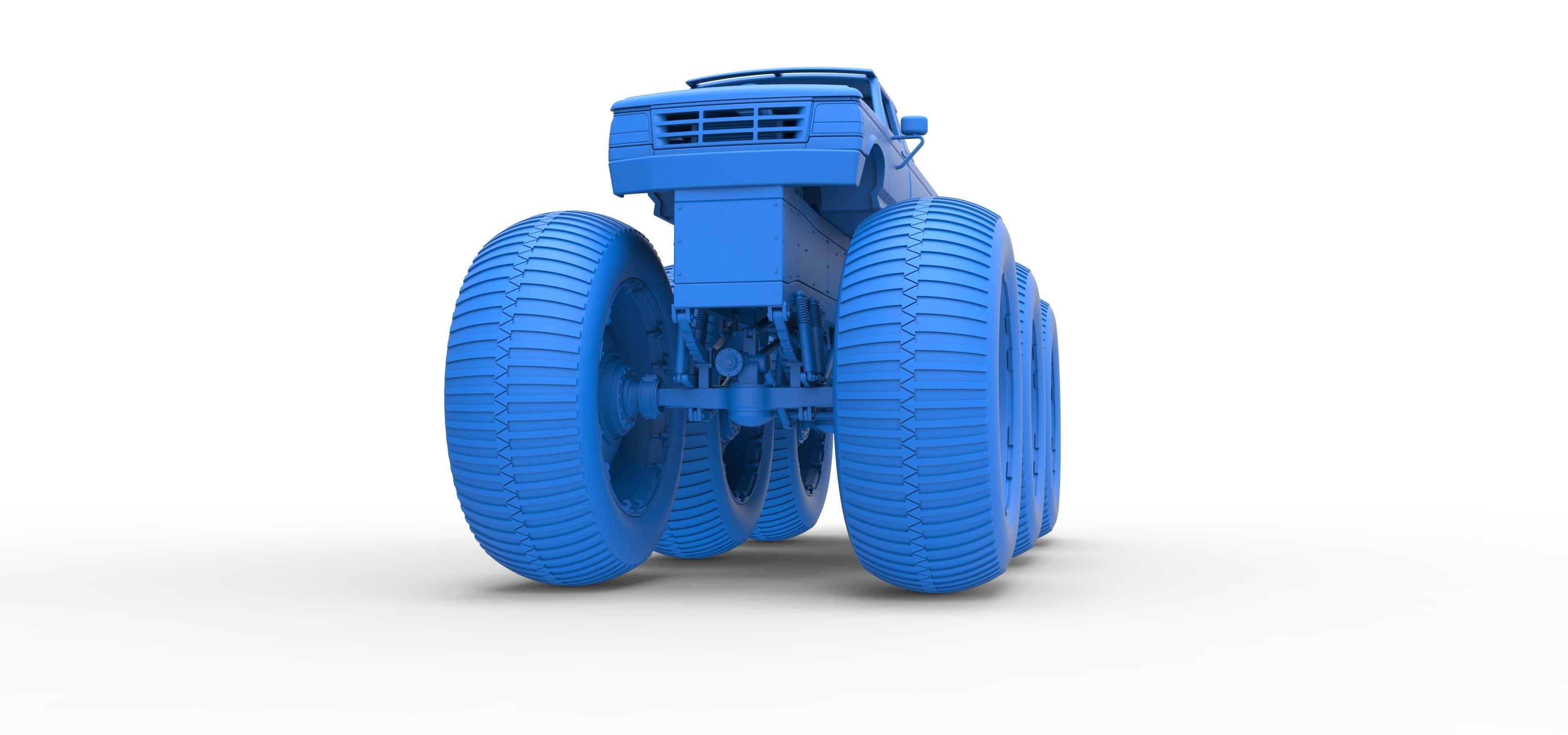 Monster Truck 6x6 concept Version 3 Scale 1 to 25 3D print model_23