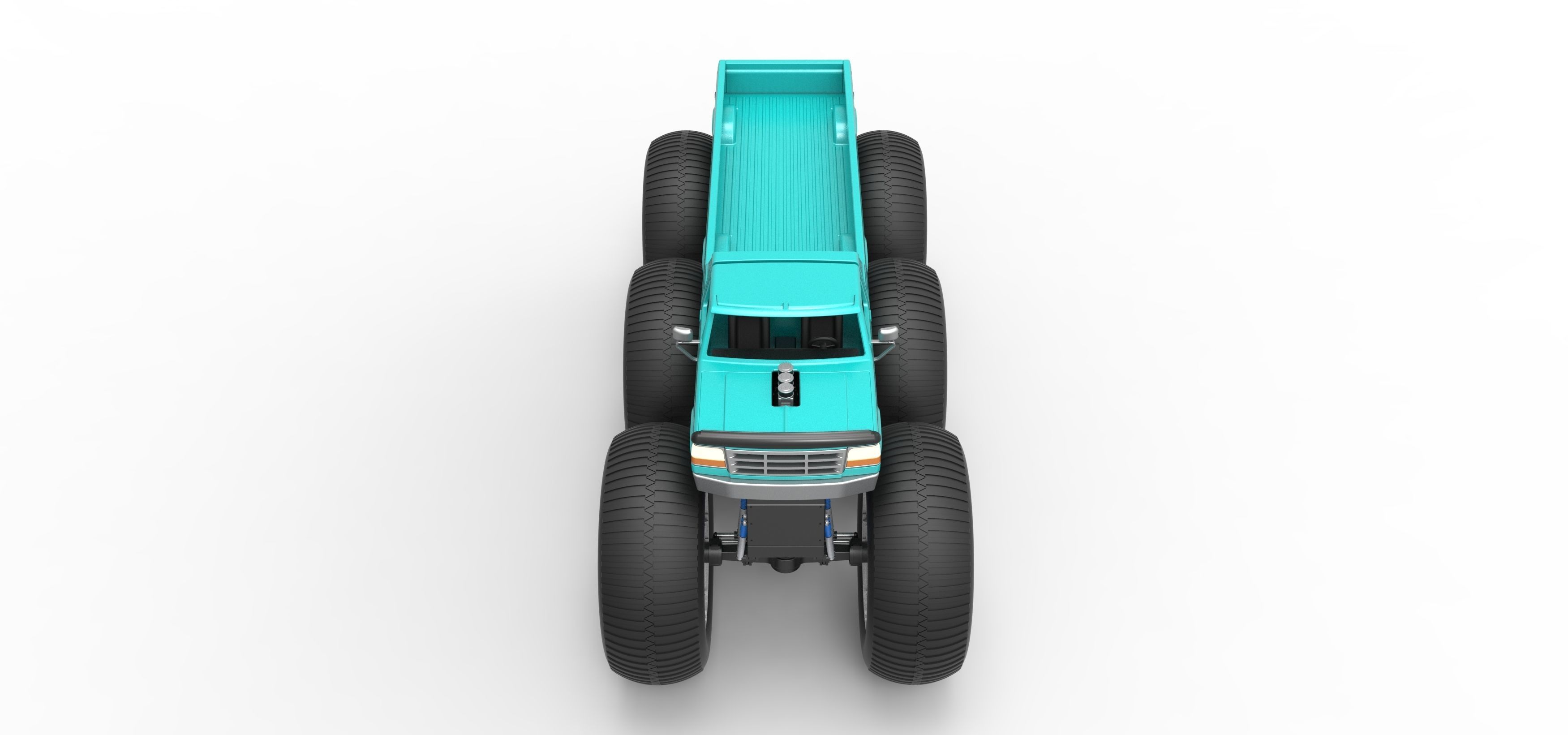 Monster Truck 6x6 concept Version 3 Scale 1 to 25 3D print model_8