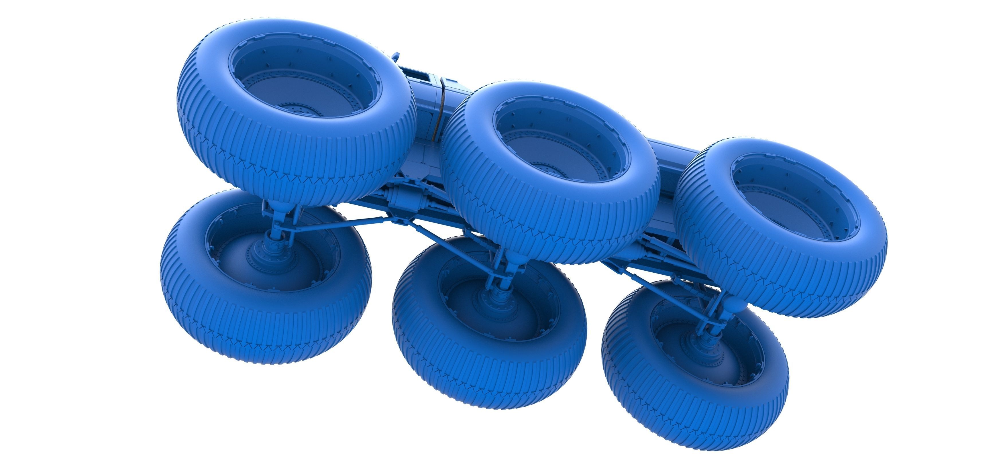 Monster Truck 6x6 concept Version 3 Scale 1 to 25 3D print model_20