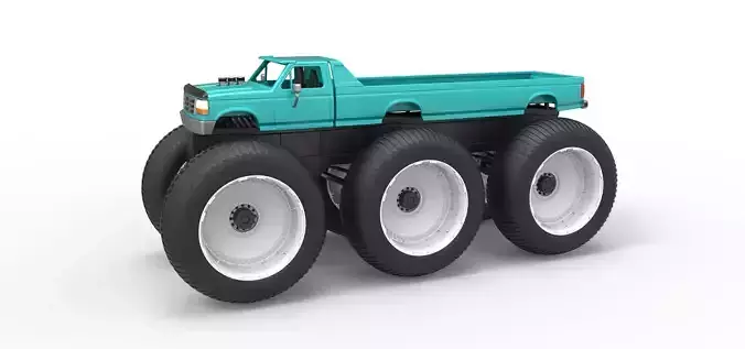 Monster Truck 6x6 concept Version 3 Scale 1 to 25