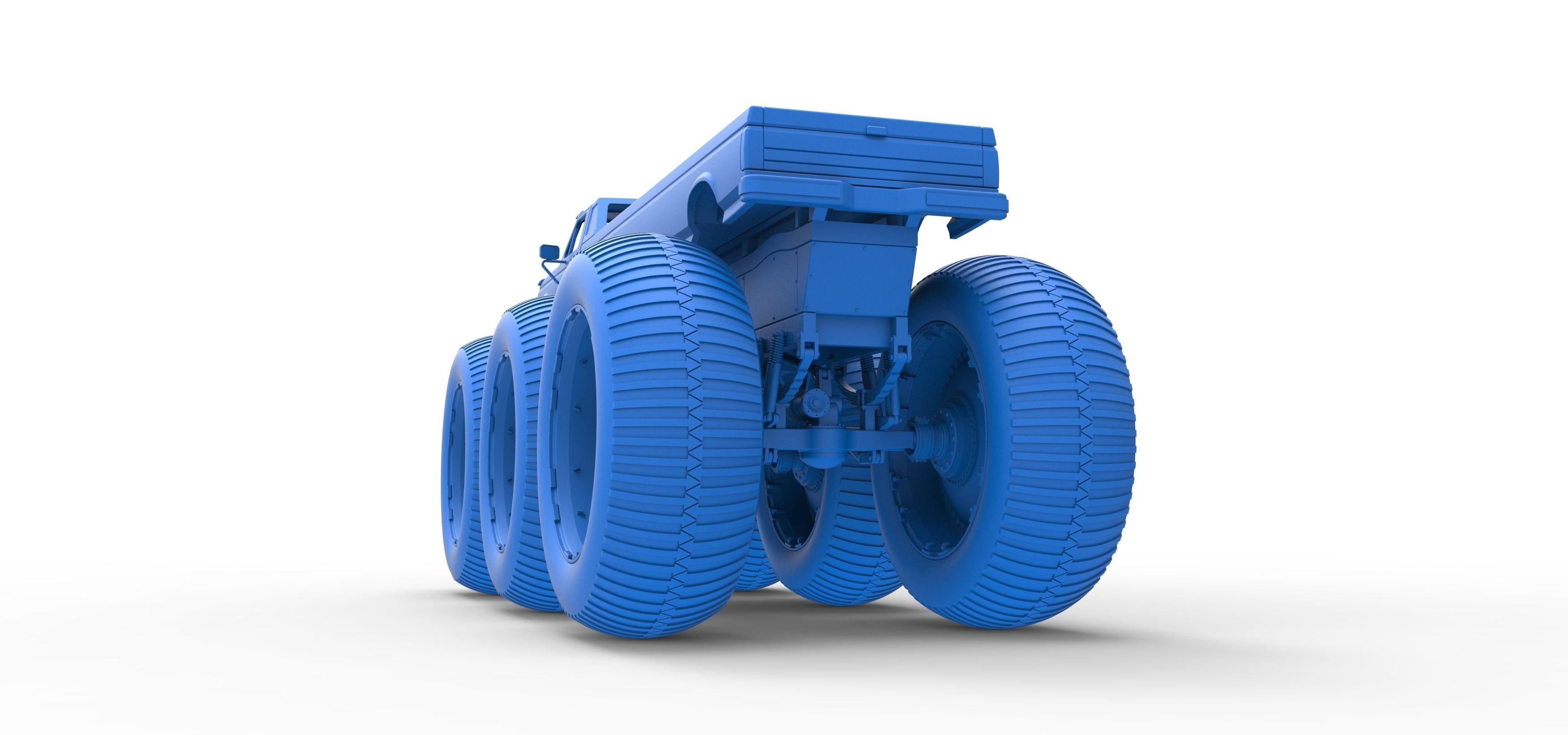 Monster Truck 6x6 concept Version 3 Scale 1 to 25 3D print model_32