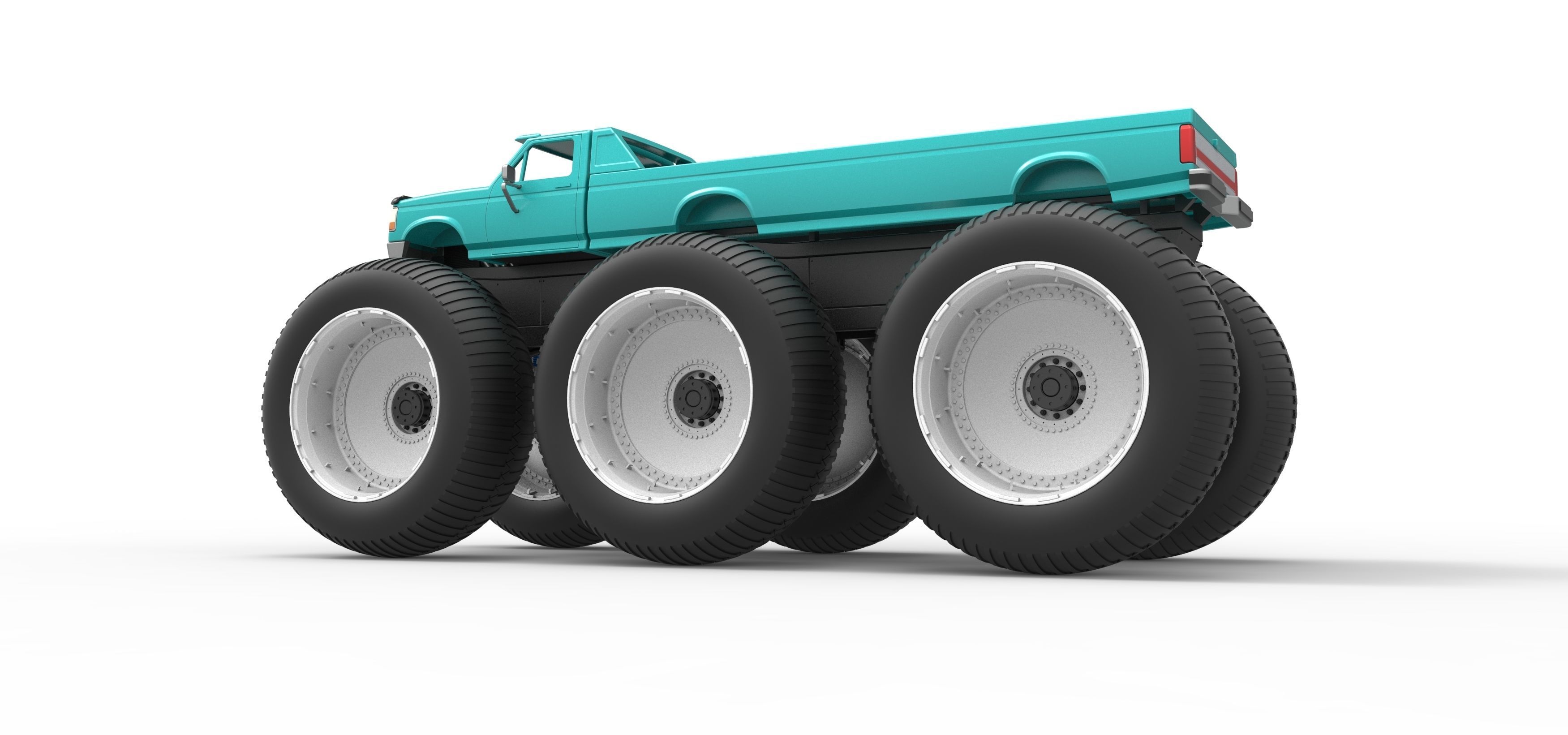 Monster Truck 6x6 concept Version 3 Scale 1 to 25 3D print model_13
