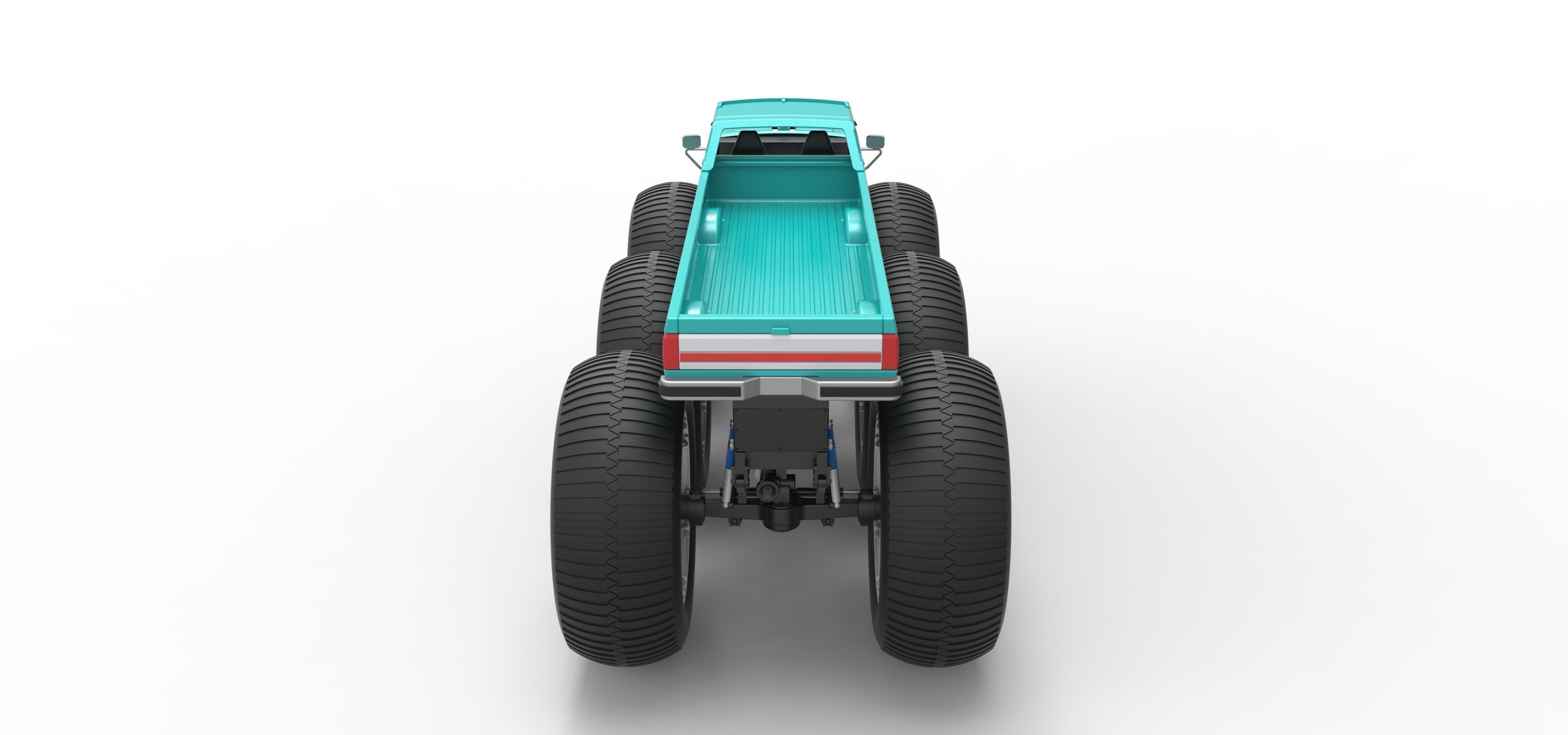 Monster Truck 6x6 concept Version 3 Scale 1 to 25 3D print model_17