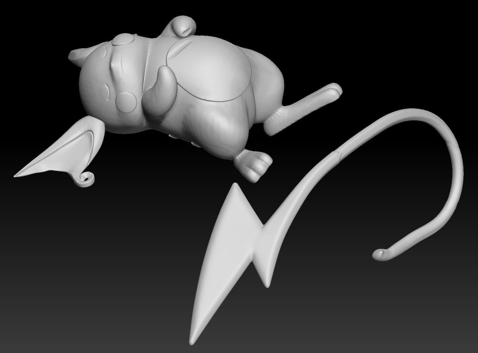 Pokemon Raichu 3D print model_2