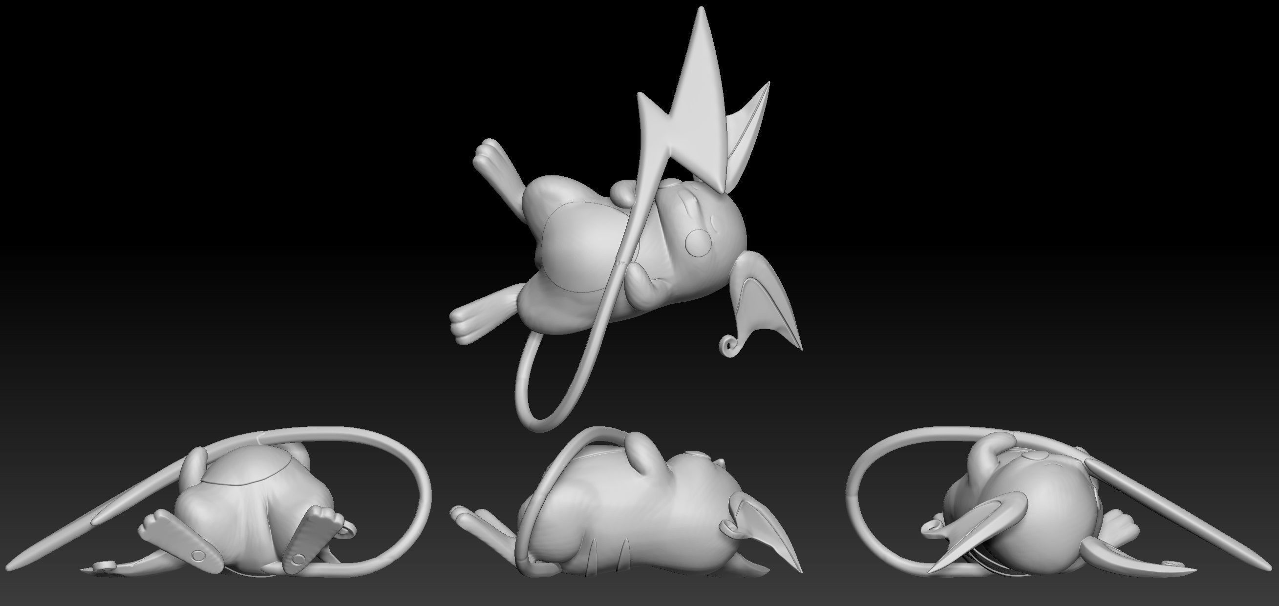 Pokemon Raichu 3D print model_1