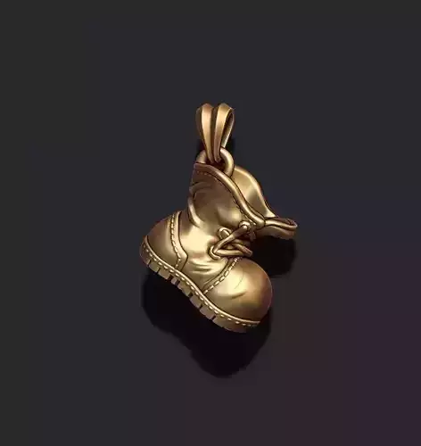 Tiny Boot pendant 3D print model