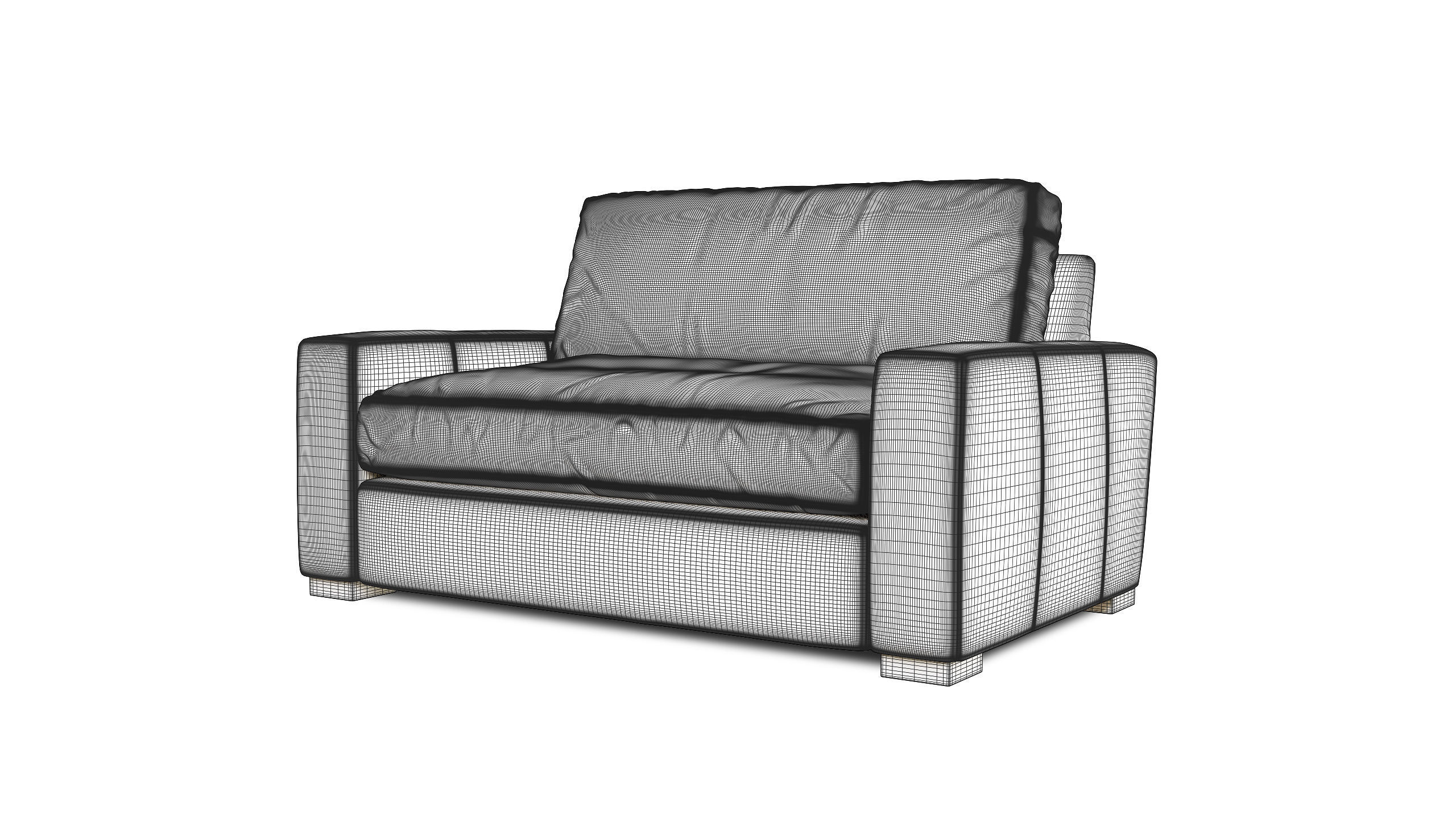 Maxwell Leather Chaise 3D Model Collection_25