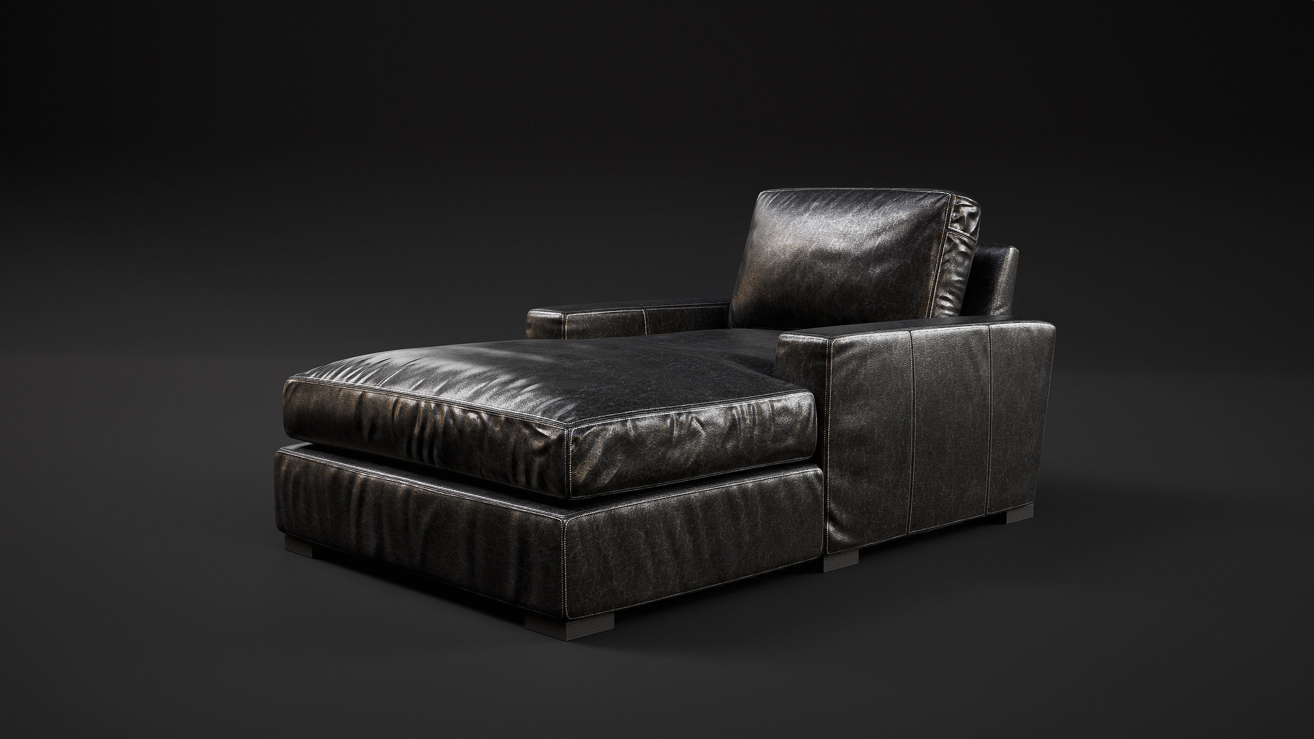 Maxwell Leather Chaise 3D Model Collection_41