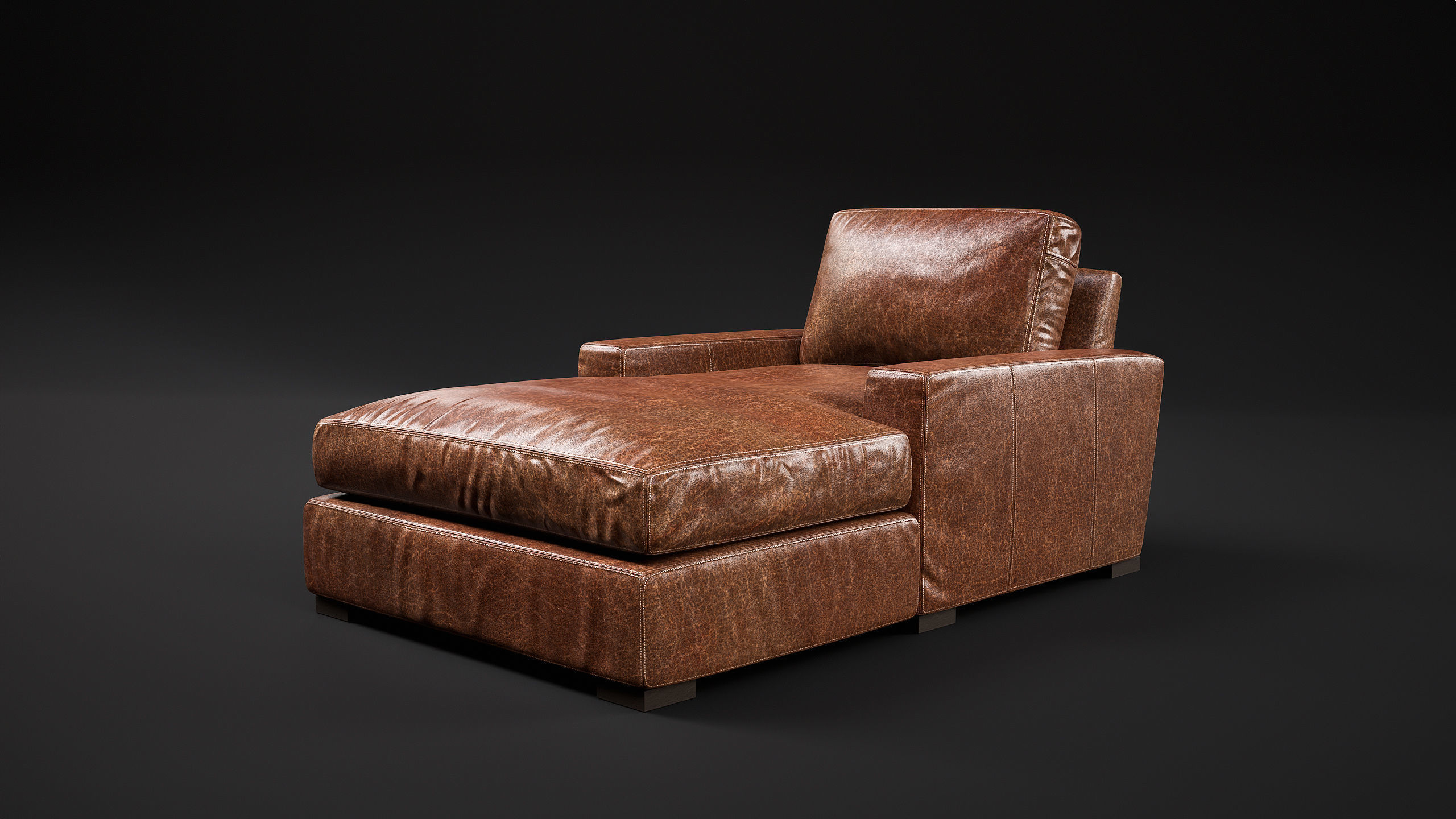 Maxwell Leather Chaise 3D Model Collection_47