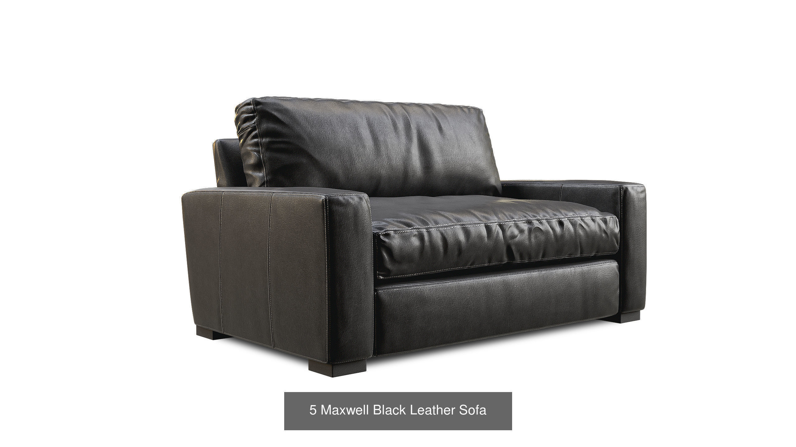 Maxwell Leather Chaise 3D Model Collection_10
