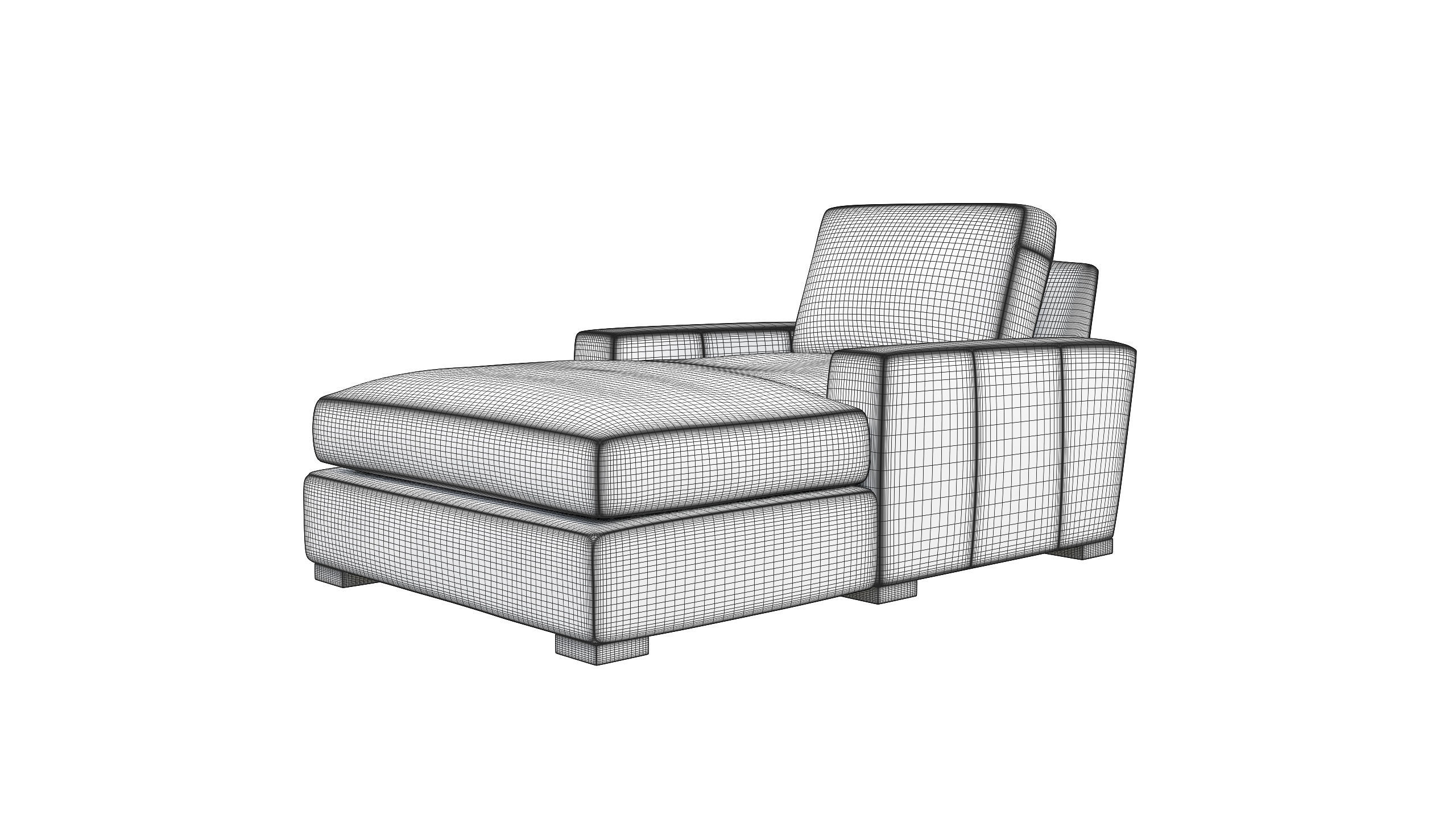 Maxwell Leather Chaise 3D Model Collection_54